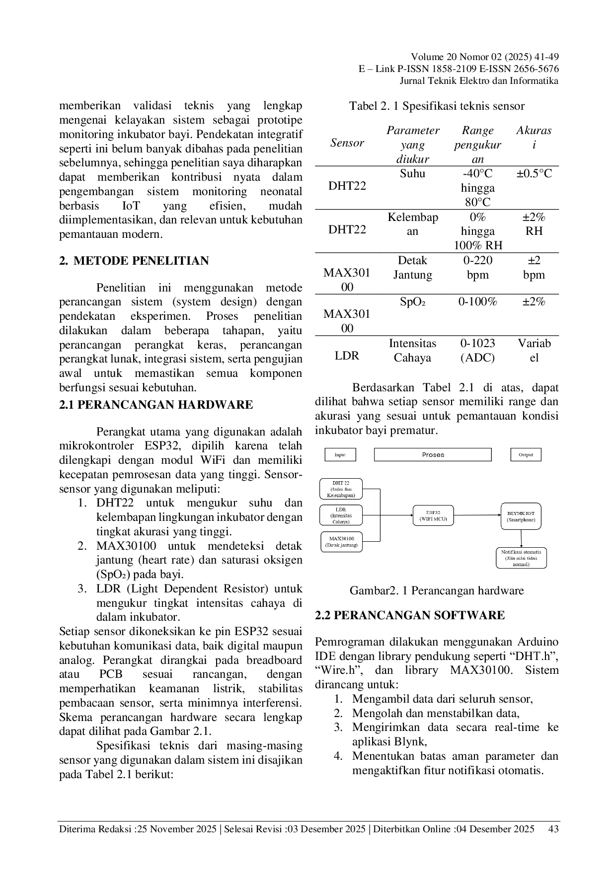 JURIS Aplikasi Blynk IoT Untuk Monitoring Parameter Vital Pada Inkubator Bayi