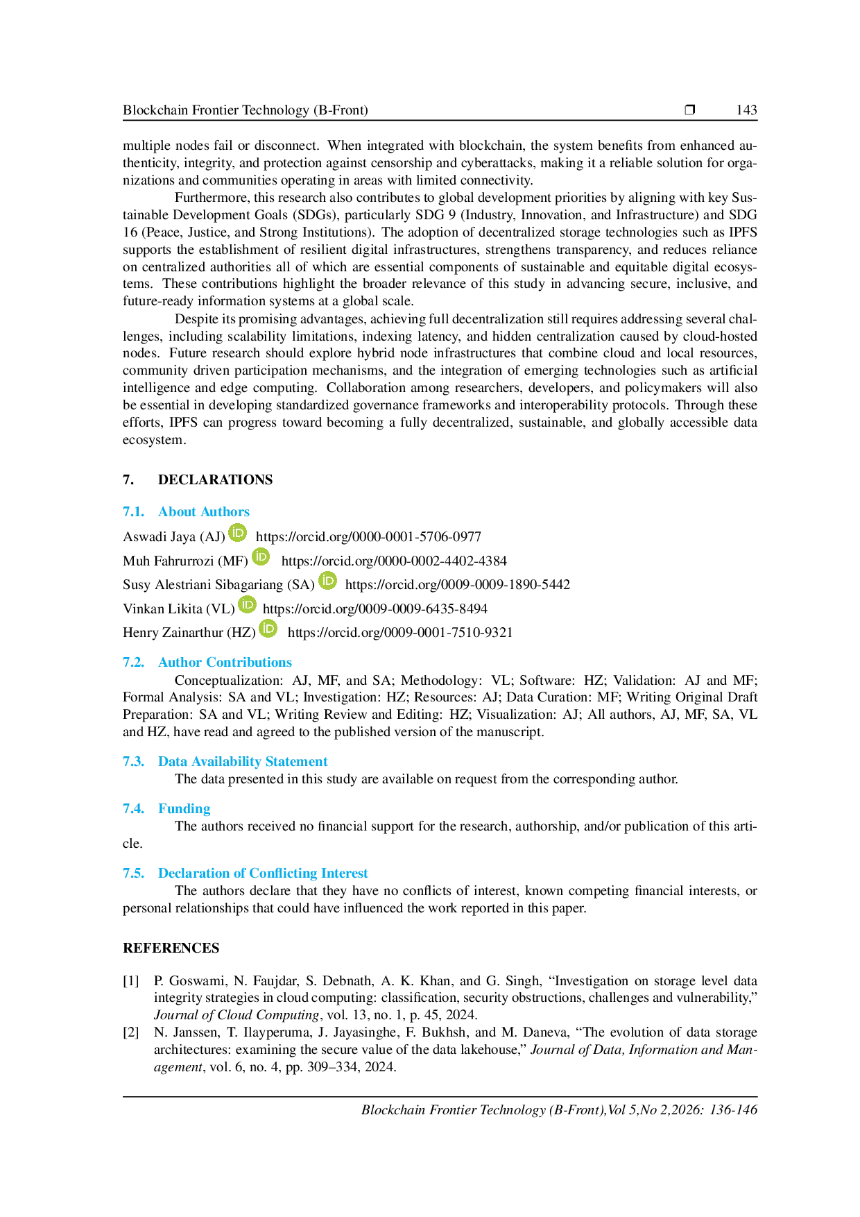 JURIS Decentralized Data Storage Using IPFS for Sustainable Blockchain Availability Improvement