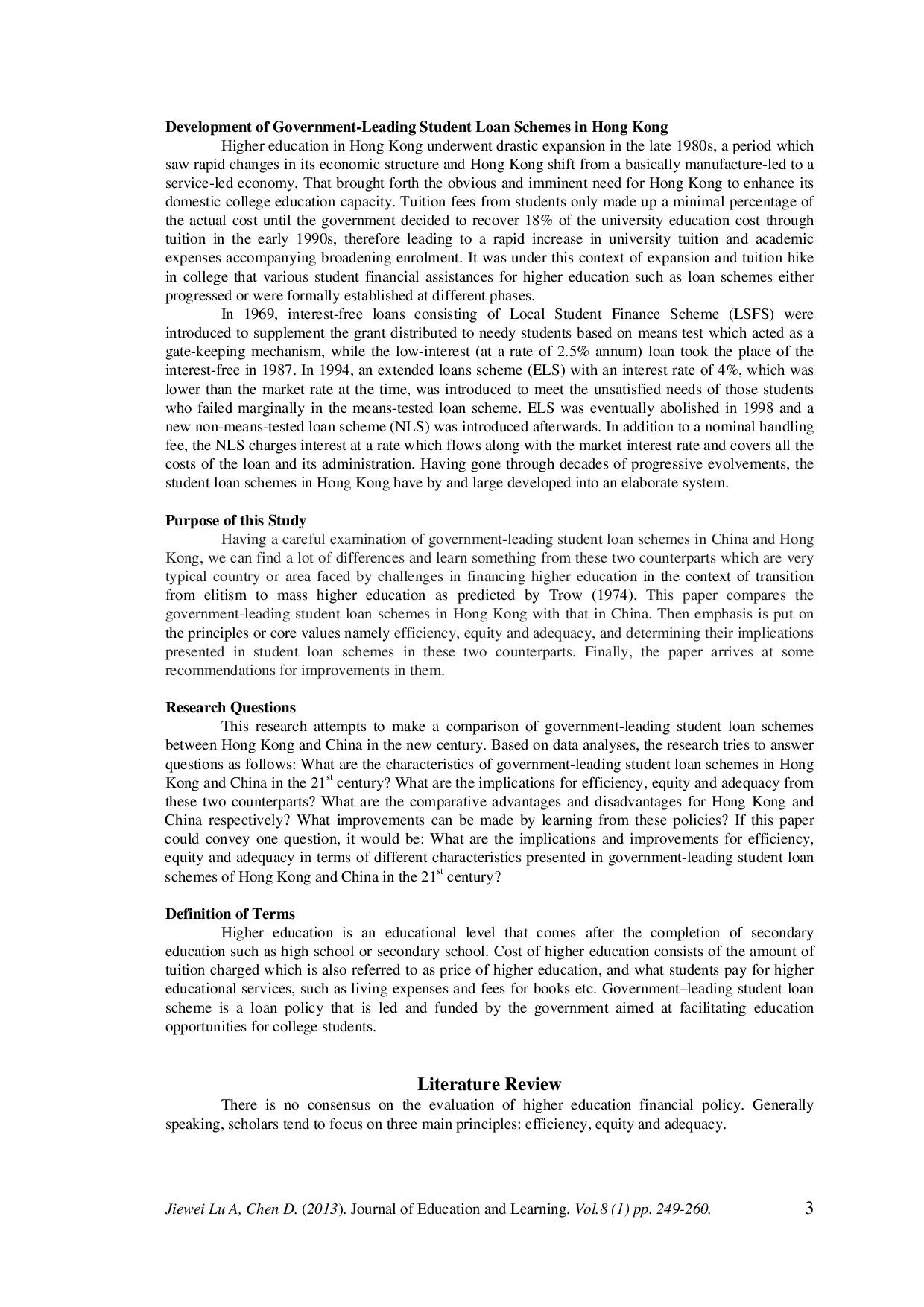 juris Government Leading Student Loan Schemes A Comparative Study of Hong Kong and Mainland China