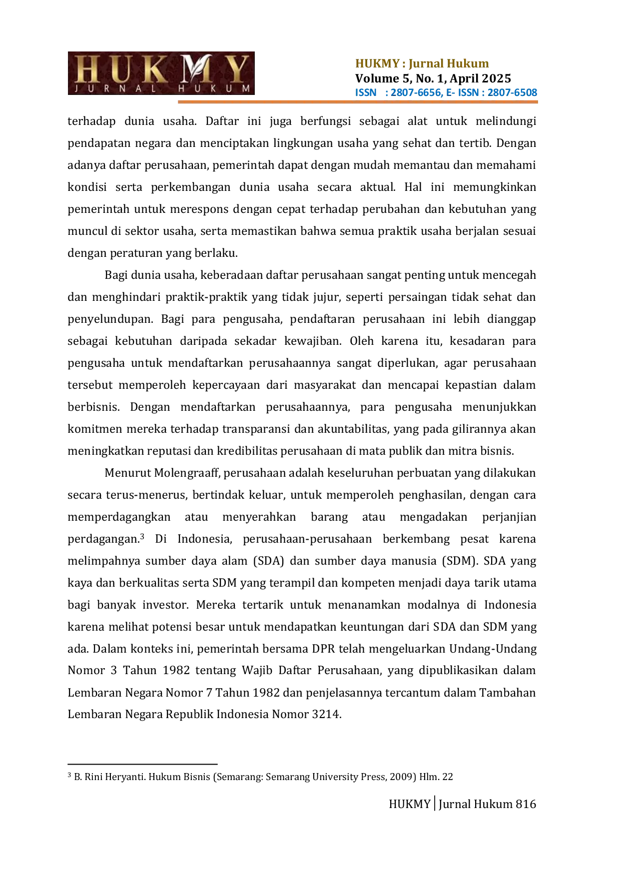 JURIS Implementasi Pelaksanaan Wajib Daftar Perusahaan Di Kota Surabaya