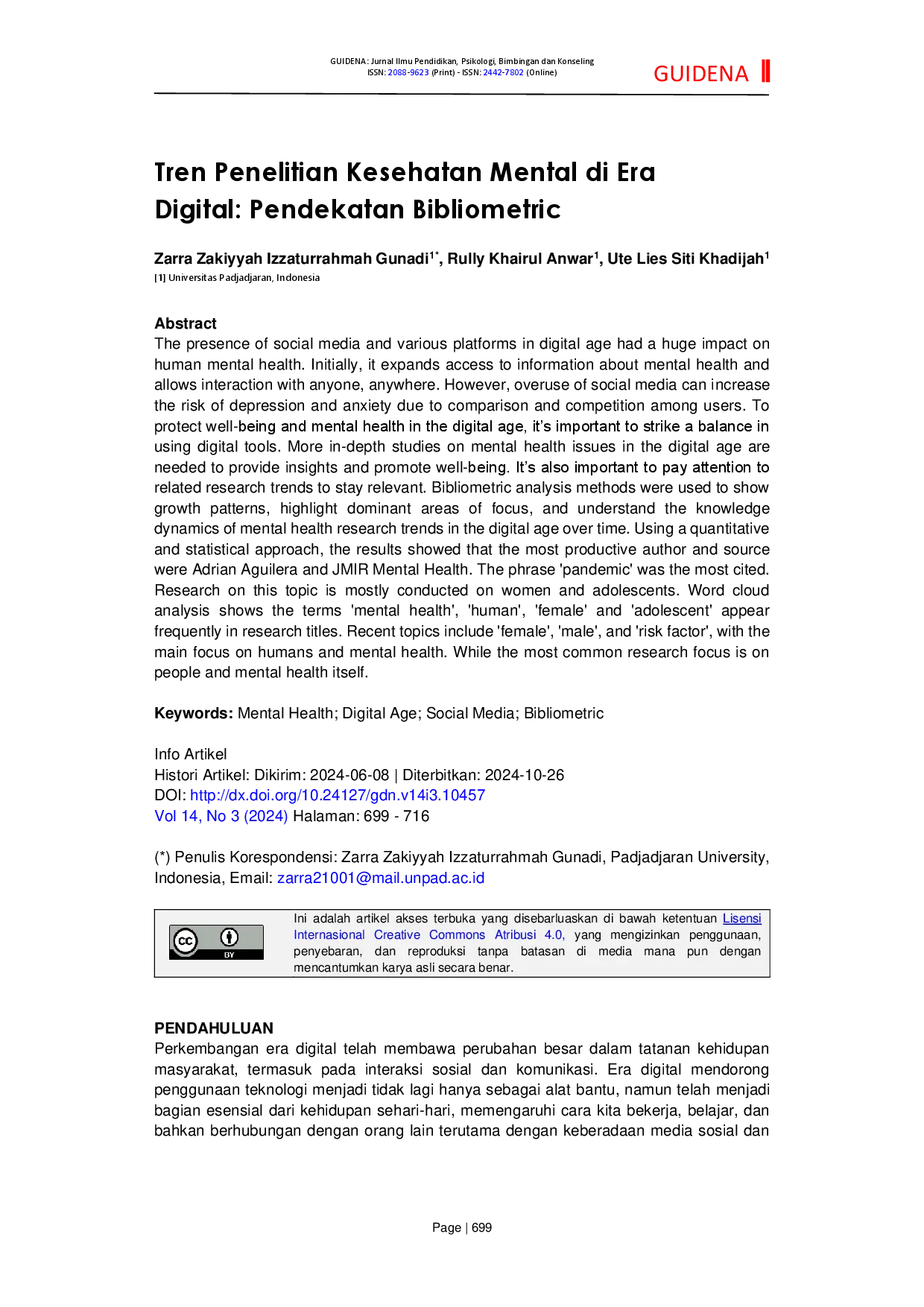 juris Tren Penelitian Kesehatan Mental di Era Digital Pendekatan Bibliometrik