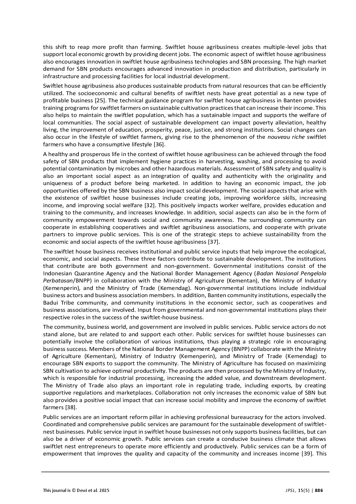 juris Analisis Keberlanjutan Pengusahaan Rumah Walet dalam Kontribusinya Pembangunan di Provinsi Banten