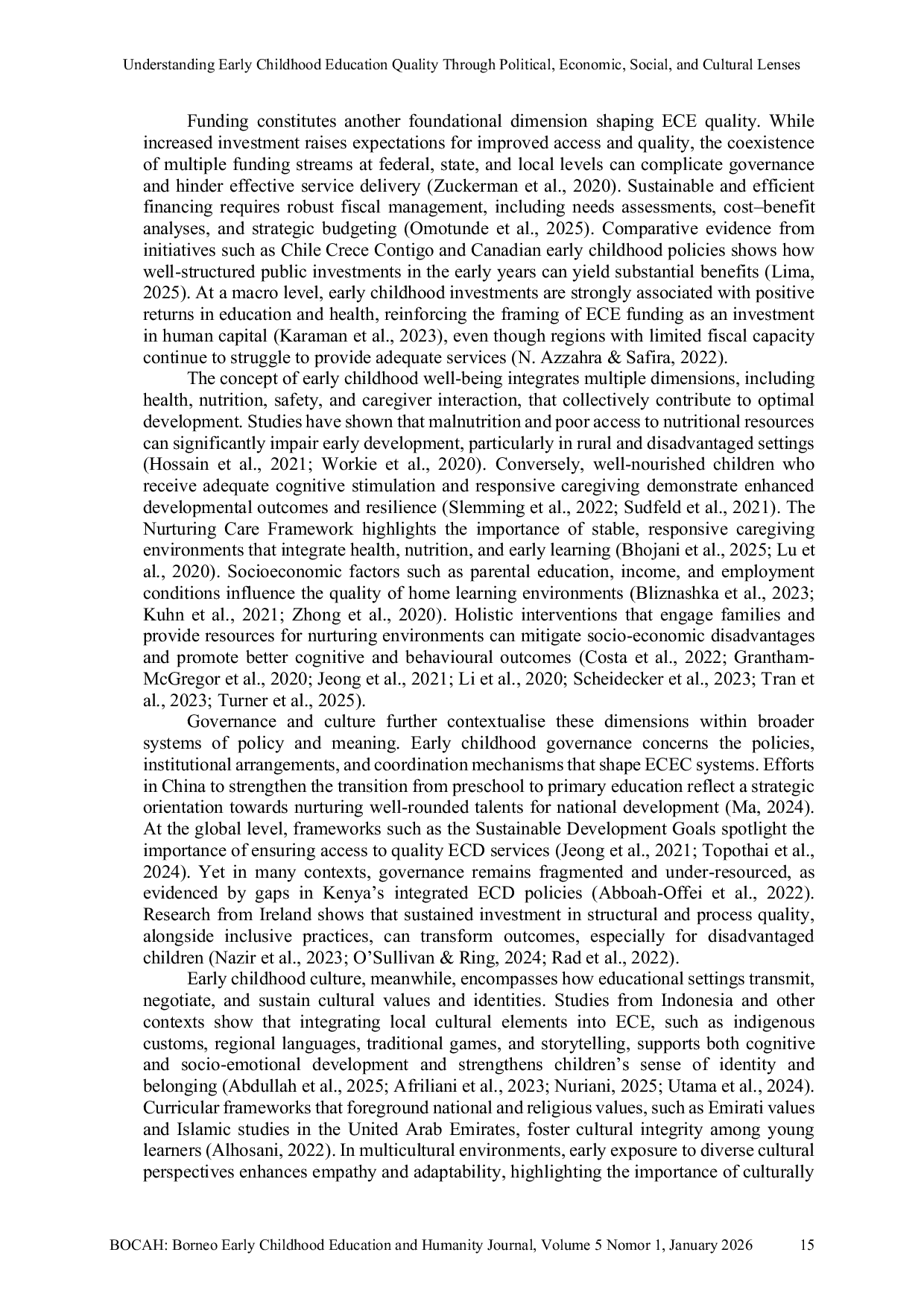 JURIS Understanding Early Childhood Education Quality Through Political Economic Social and Cultural Lenses