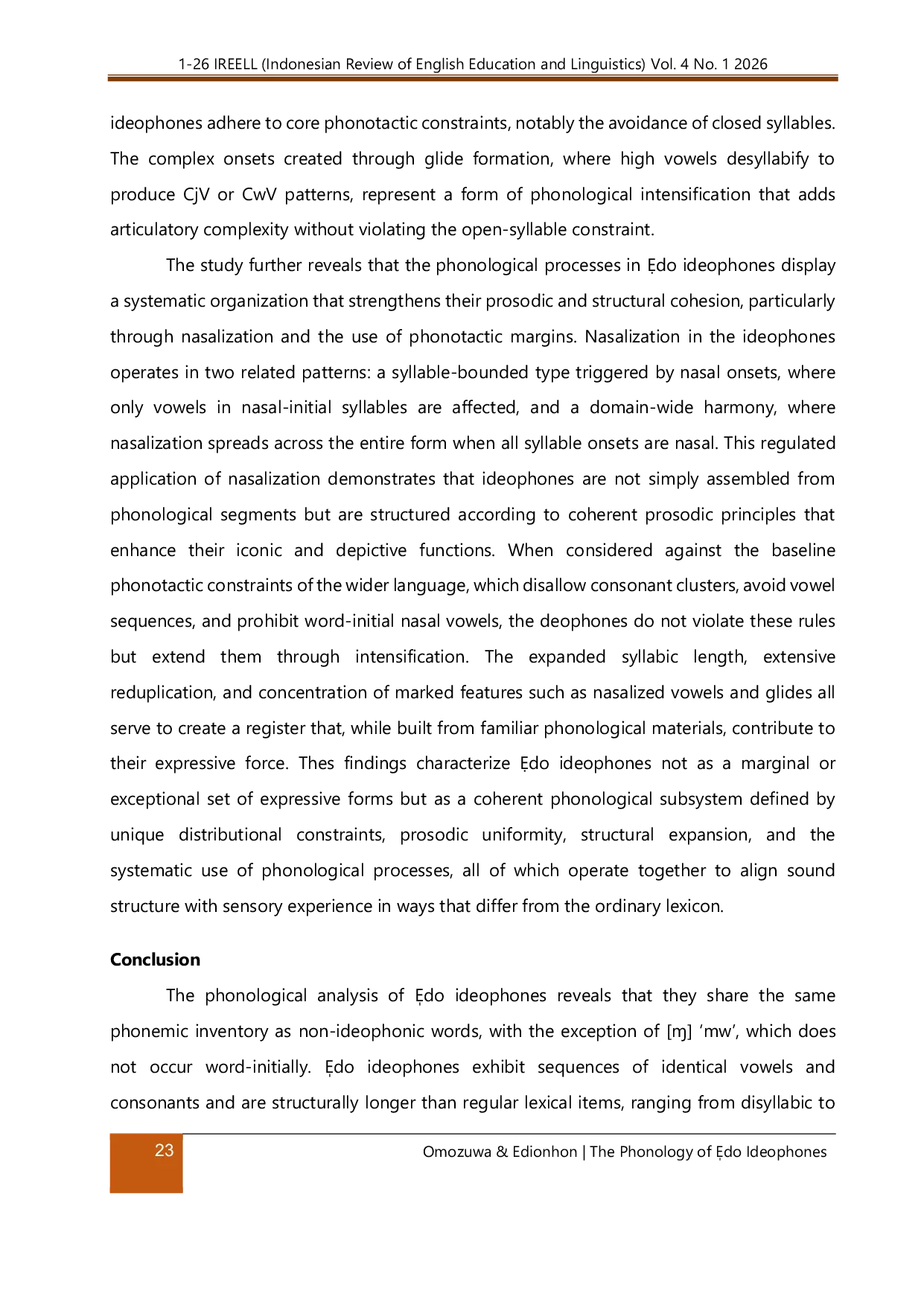 JURIS The Phonology of Edo Ideophones