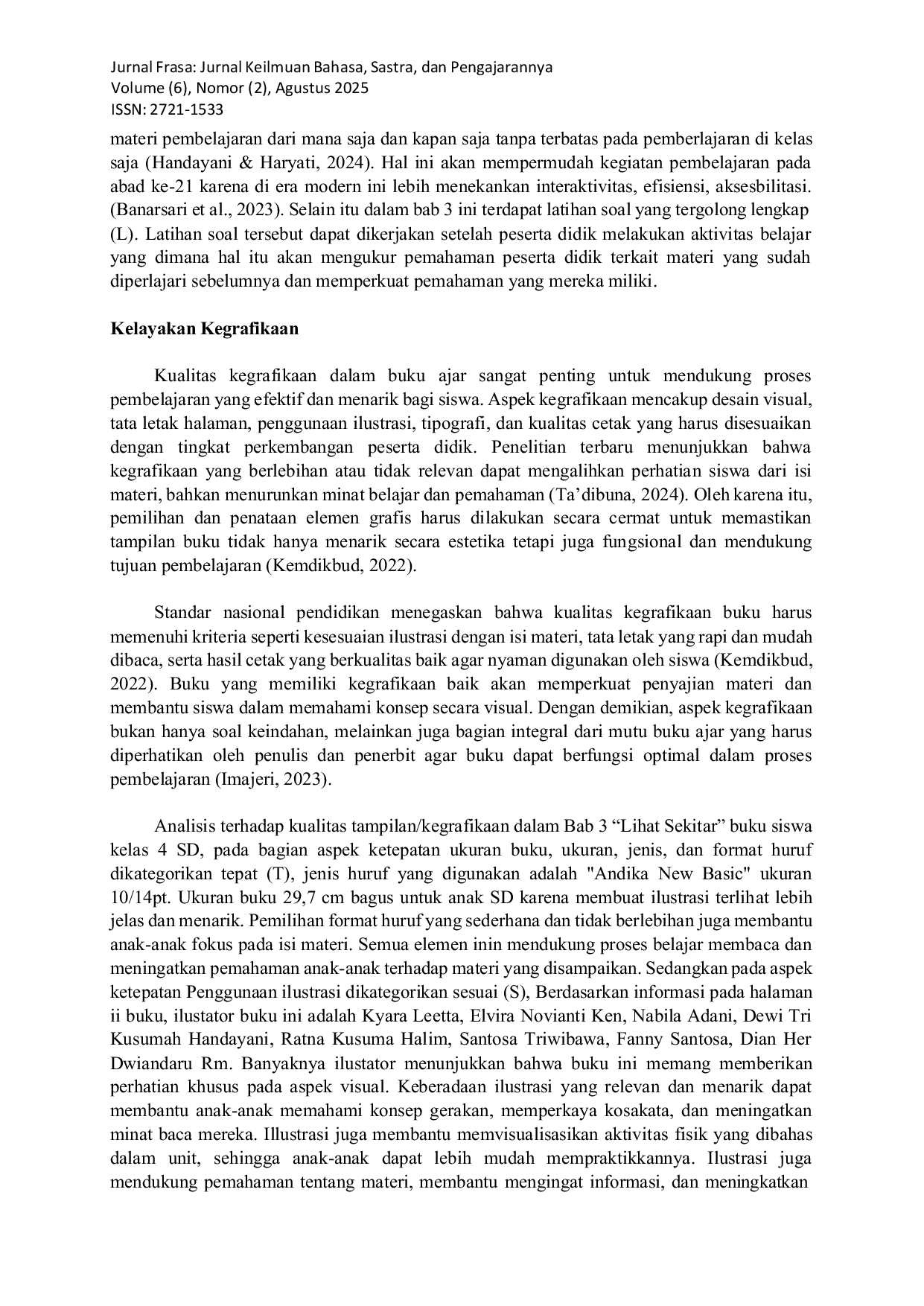 JURIS Analisis Bab 3 Buku Siswa Kelas 4 SD Berdasarkan Standar BSNP EYD Edisi V