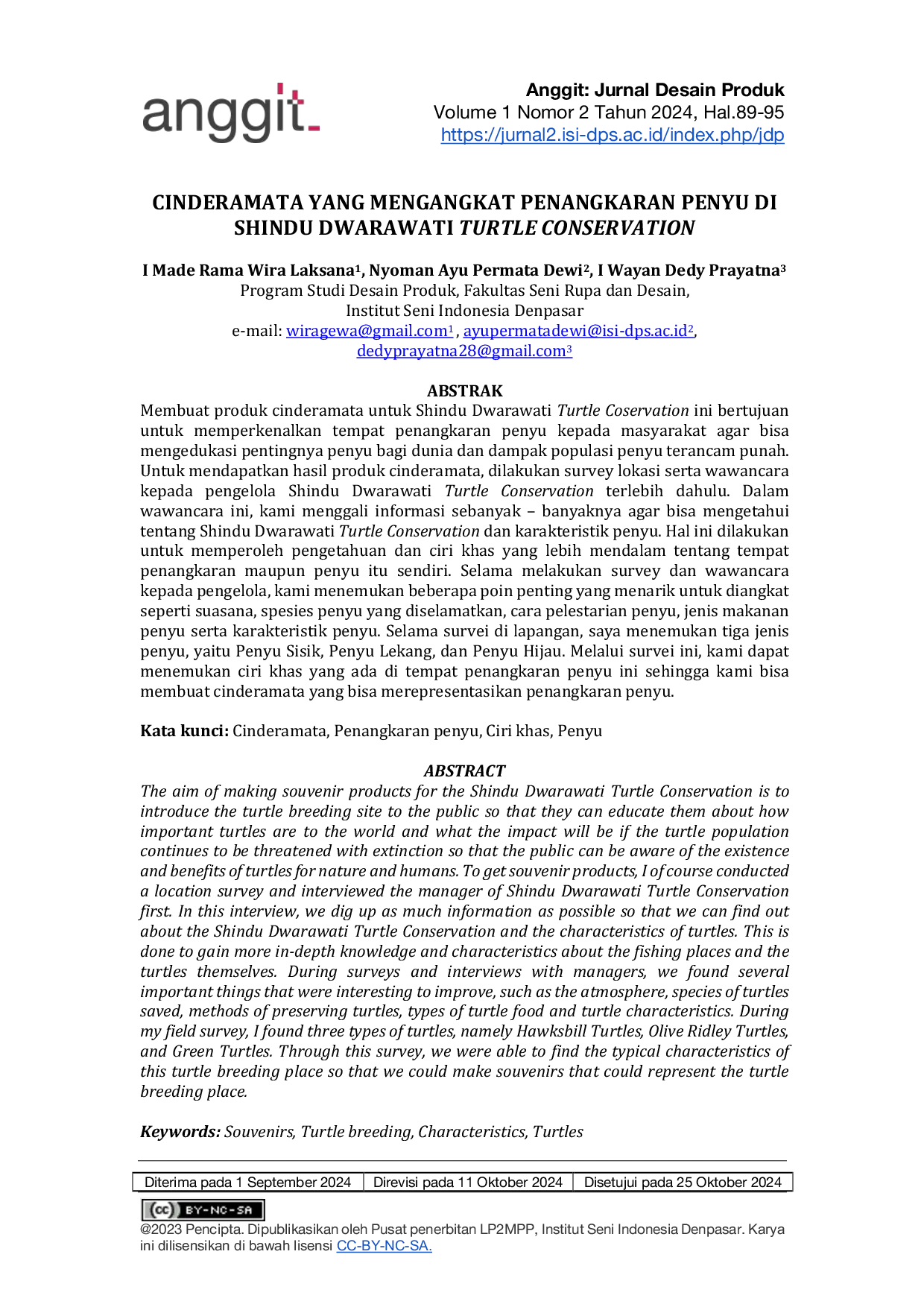 JURIS Cinderamata Yang Mengangkat Penangkaran Penyu di Shindu Dwarawati Turtle Conservation