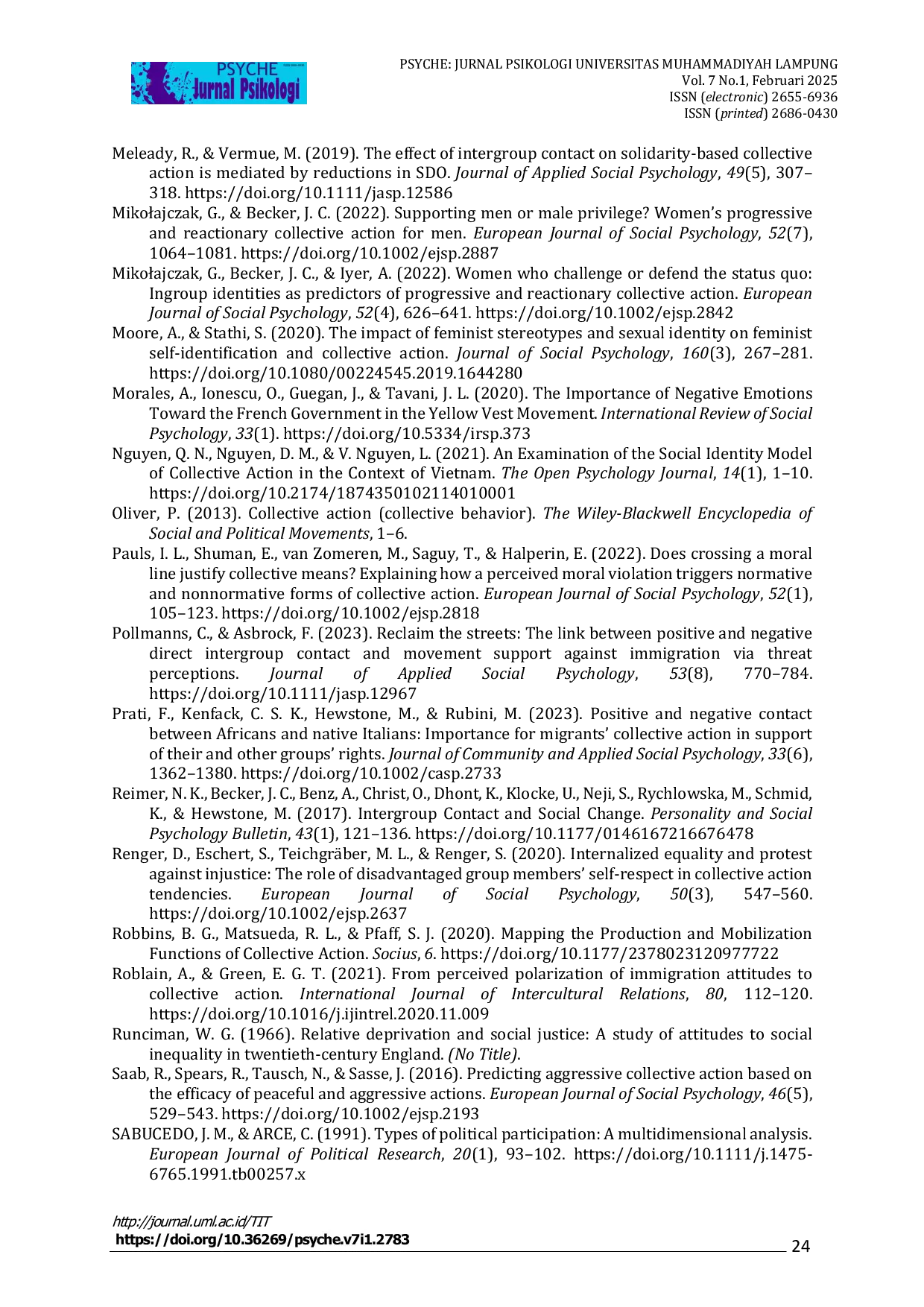 JURIS Aksi Kolektif pada Gerakan Sosial Sebuah Perspektif Psikologi