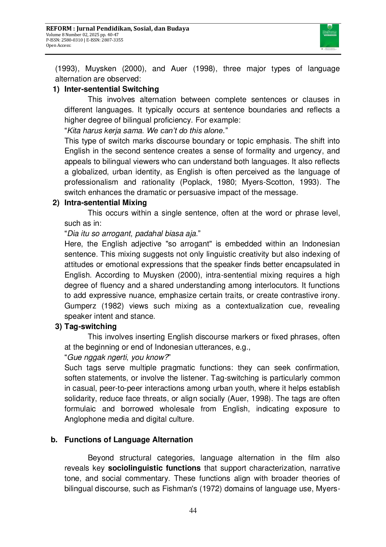 JURIS Code Switching And Code Mixing In Crazy Awesome Teachers