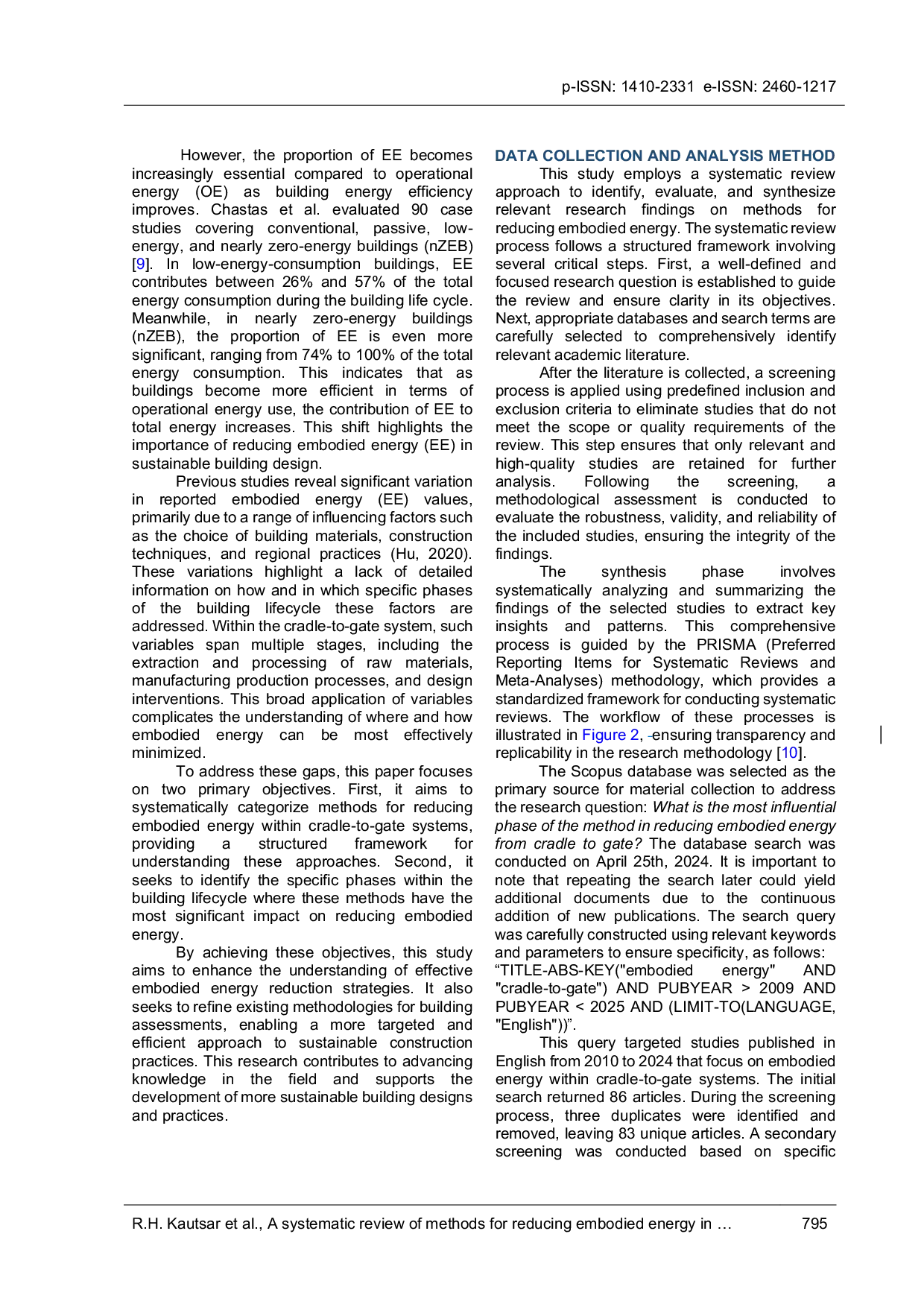 JURIS A systematic review of methods for reducing embodied energy in building materials a quantitative cradle to gate analysis