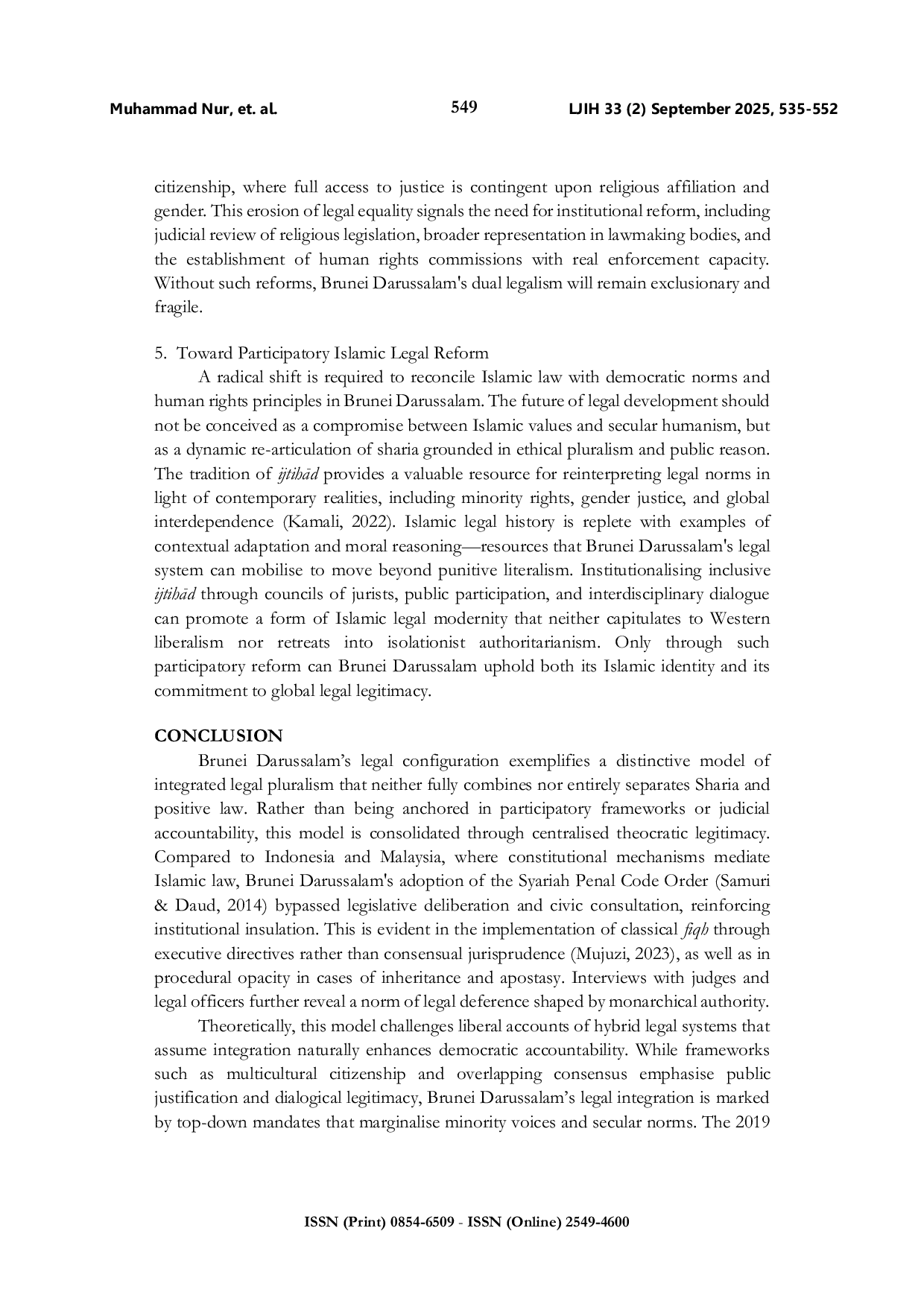 JURIS Negotiating legal pluralism Sharia and Civil Law integration in Brunei Darussalam