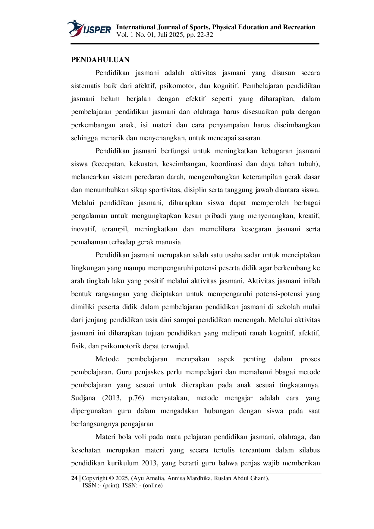 JURIS Survei Tes Keterampilan Passing Bawah Bola Voli Pada Peserta Didik Kelas IX Di SMP Islam Attarbiyah