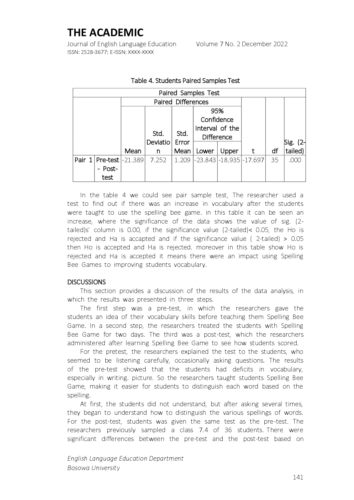 juris The Use of Spelling Bee Games in Improving English Vocabulary Students at Negeri 8 Makassar