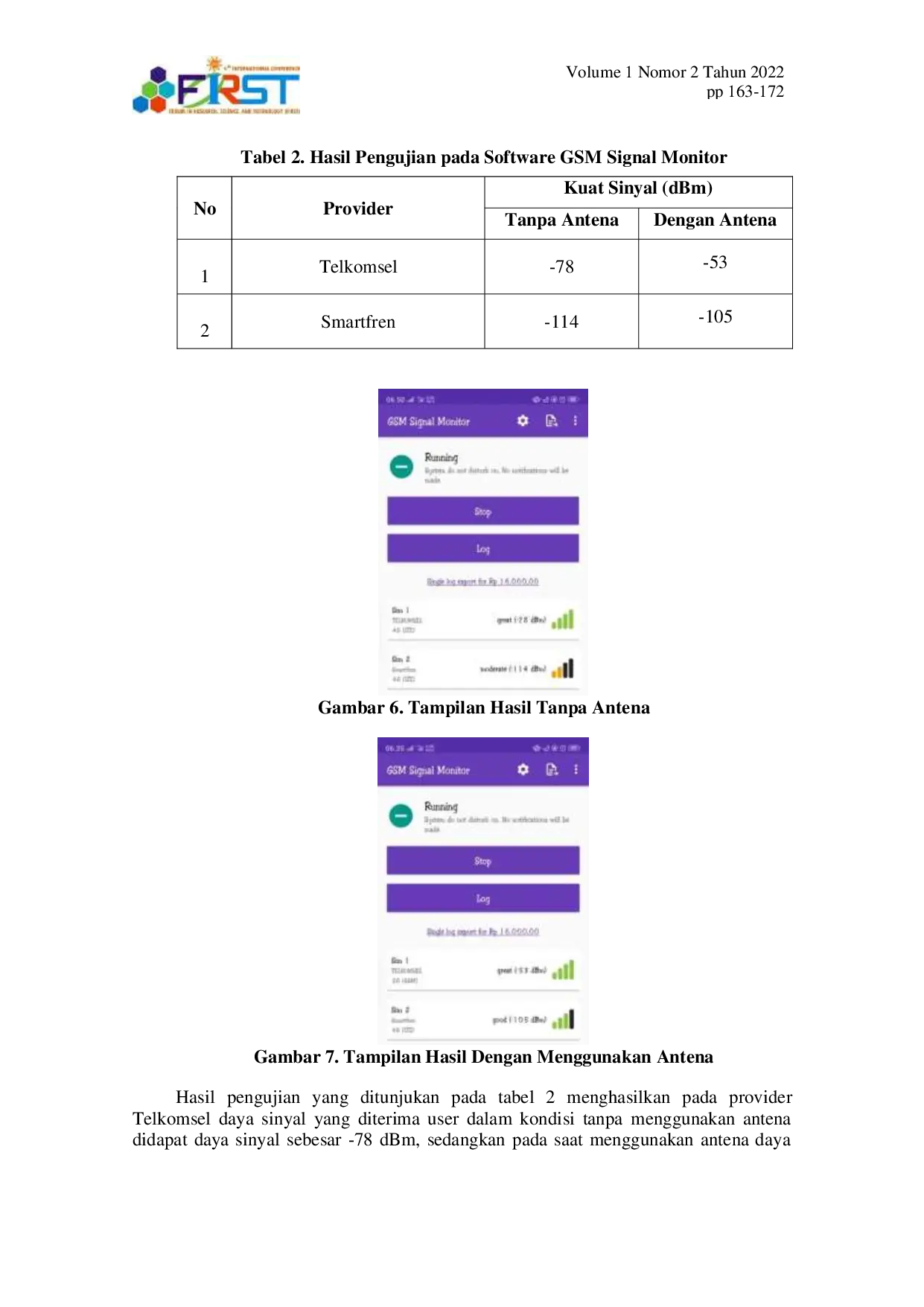 JURIS Analisa Kualitas Sinyal di SMKN 1 Indralaya Selatan Pasca Penggunaan Antena Penguat 4G