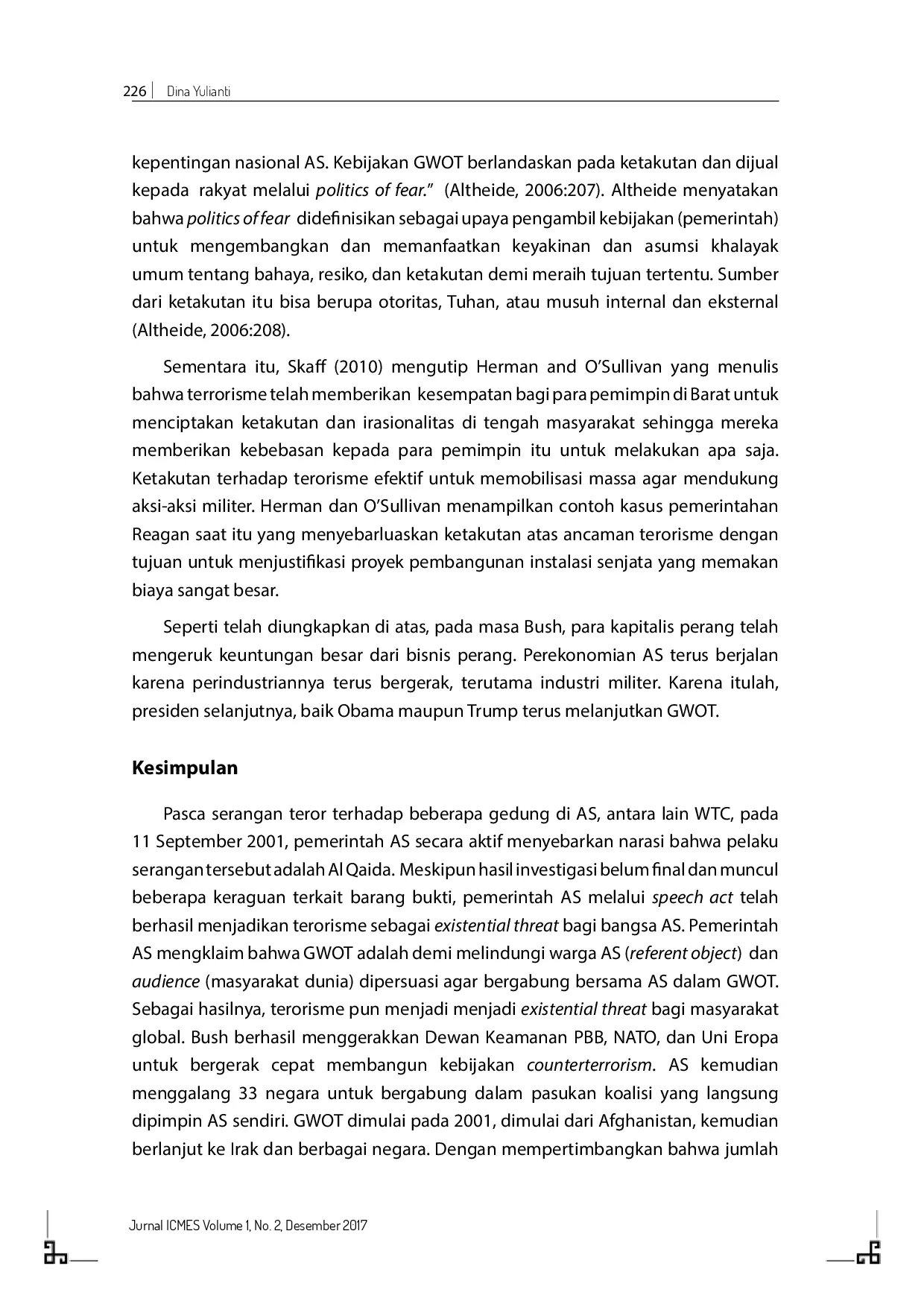 juris Perang Global Melawan Terorisme dalam Perspektif Sekuritisasi