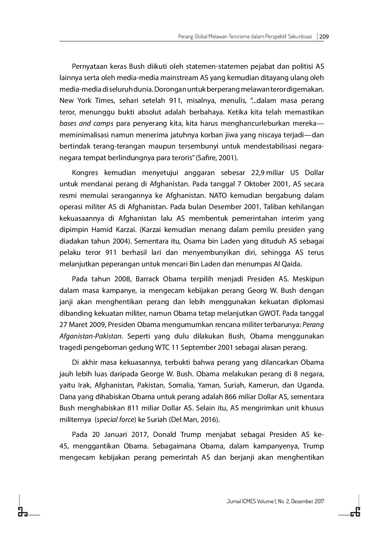 juris Perang Global Melawan Terorisme dalam Perspektif Sekuritisasi