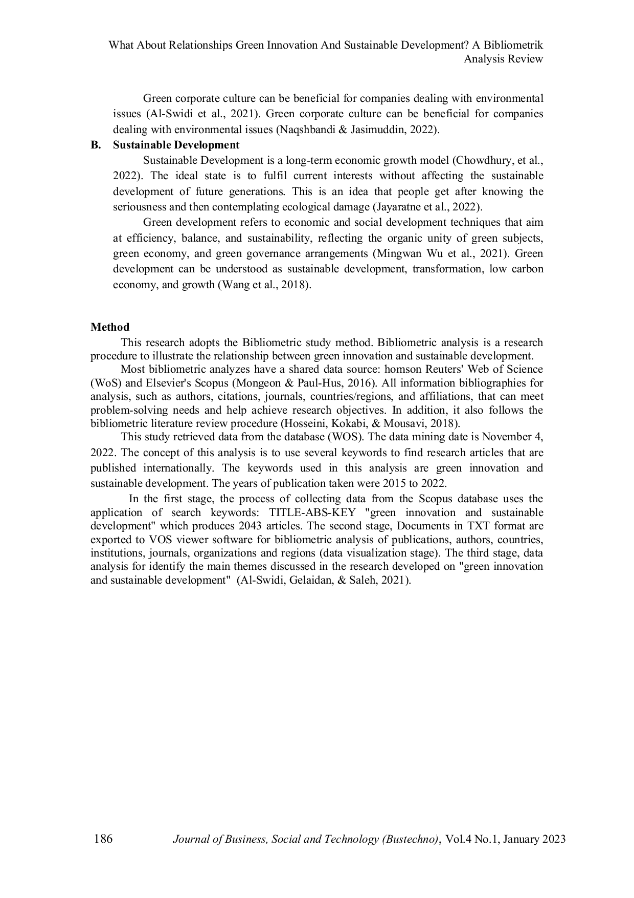 JURIS What About Relationships between Green Innovation and Sustainable Development A Bibliometric Analysis Review