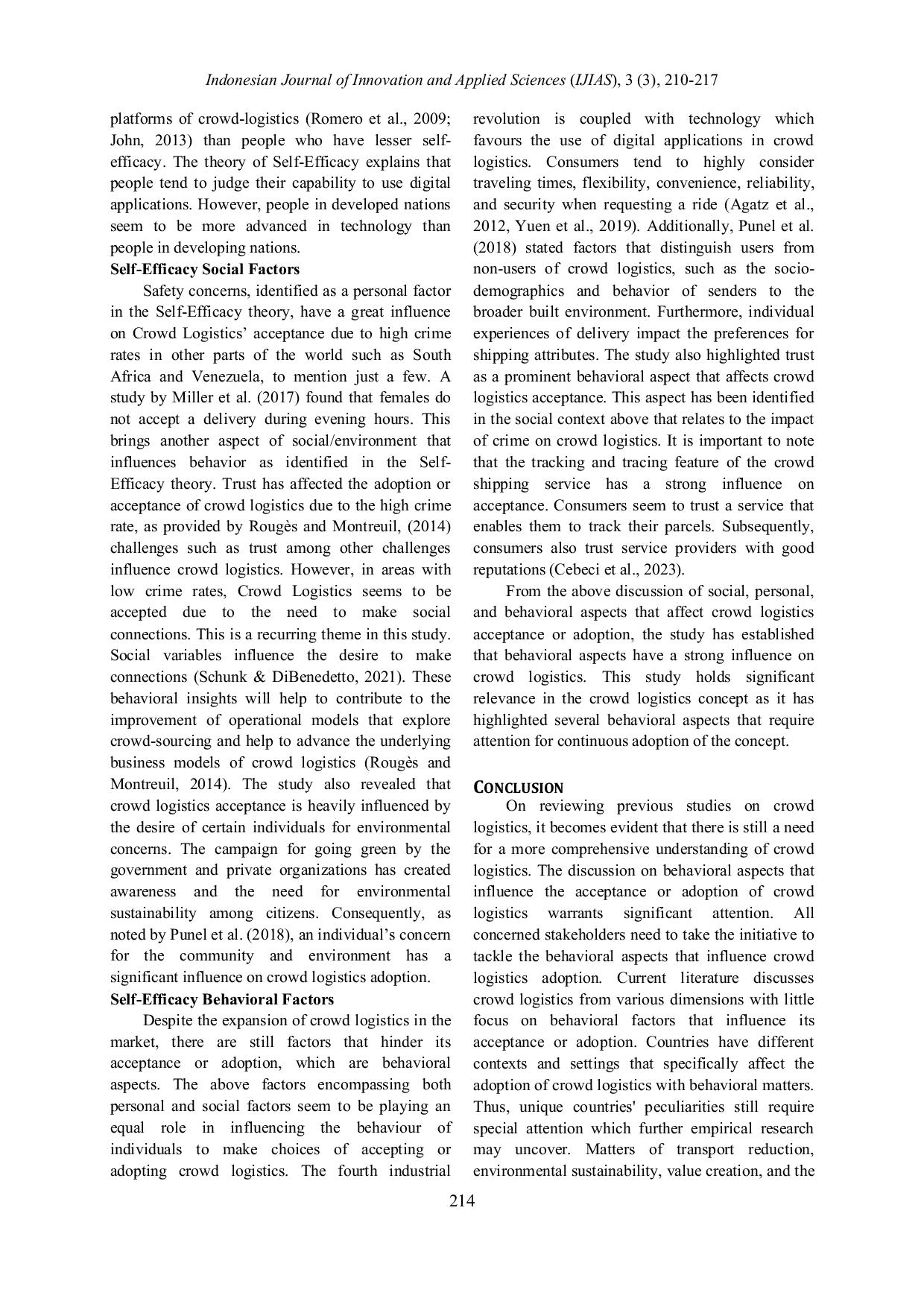 JURIS A Human Capital Perspective on Behavioral Factors Affecting Customers Acceptance of Crowd Logistics A Systematic Literature Review