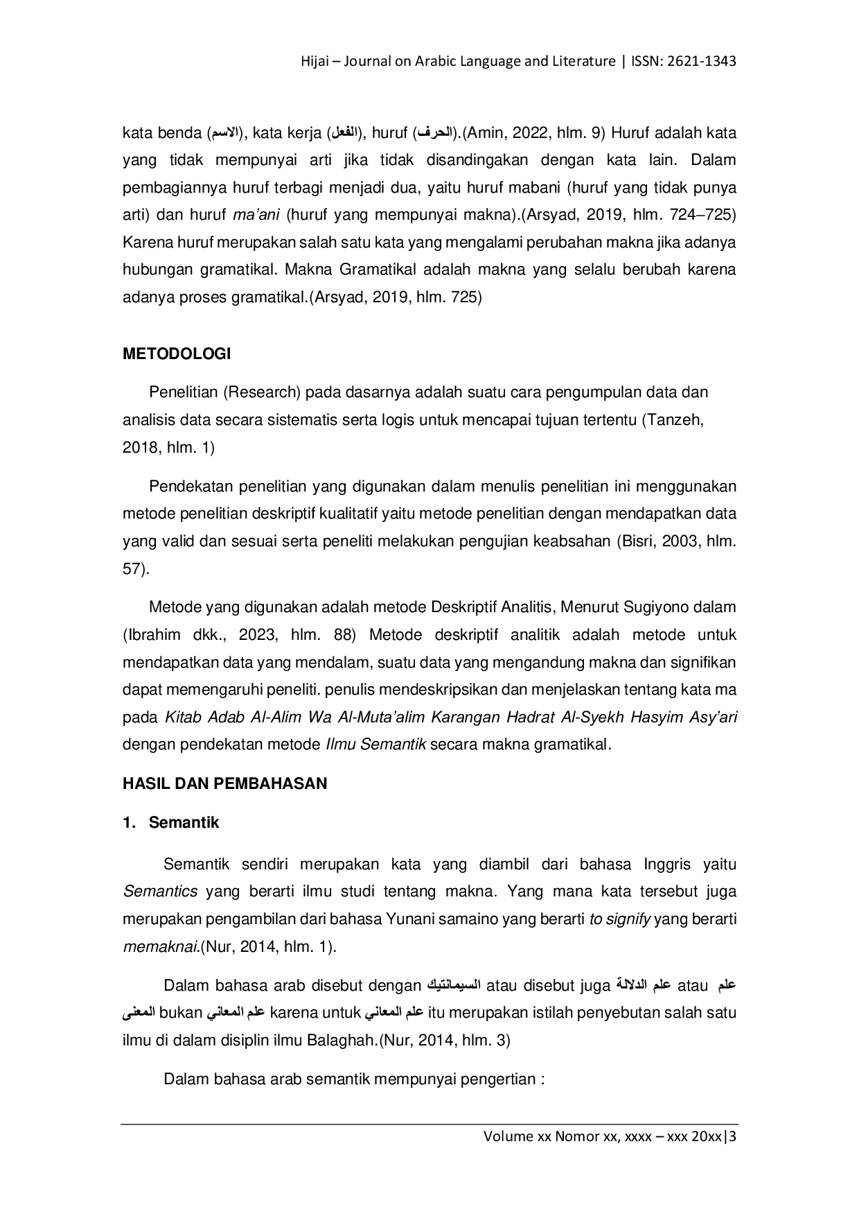 JURIS Makna Gramatikal Kata Ma Dalam Kitab Adab Al Alim Wa Al Muta allim Karangan Hadrot Al Syekh Hasyim Asy ari