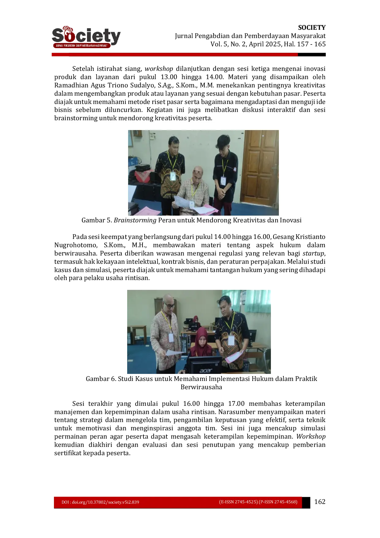 JURIS Pemberdayaan Kewirausahaan Generasi Muda Melalui Pembangunan Usaha Rintisan di Kabupaten Sukoharjo Inisiasi Kegiatan Workshop di SMK PGRI Sukoharjo