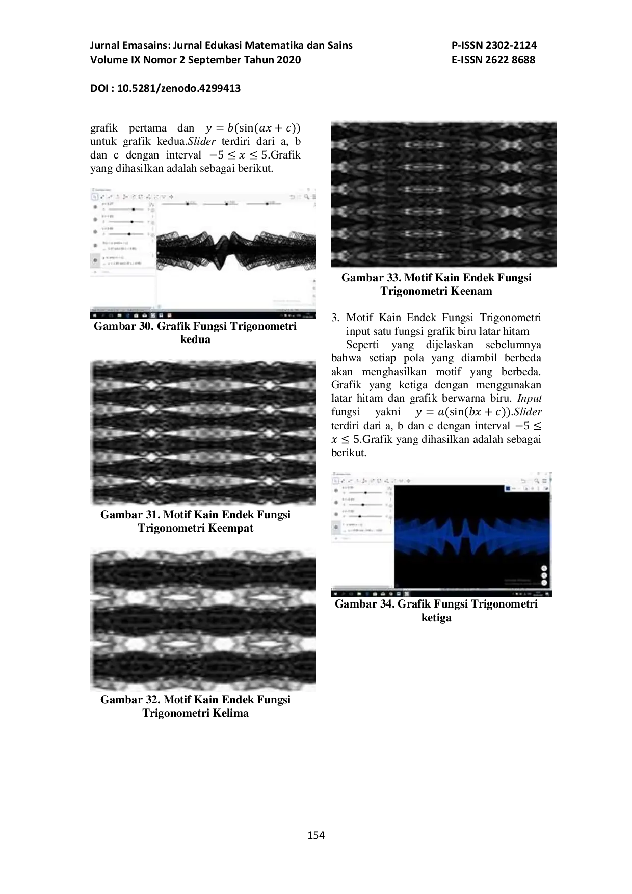 JURIS Pembuatan Motif Kain Endek Melalui Pembuatan Fungsi Trigonometri Pada Software Geogebra