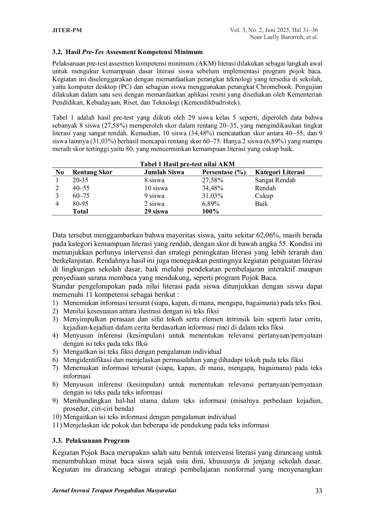 JURIS Optimalisasi Pojok Baca untuk Meningkatkan Minat dan Kemampuan Literasi Siswa di Sekolah Dasar