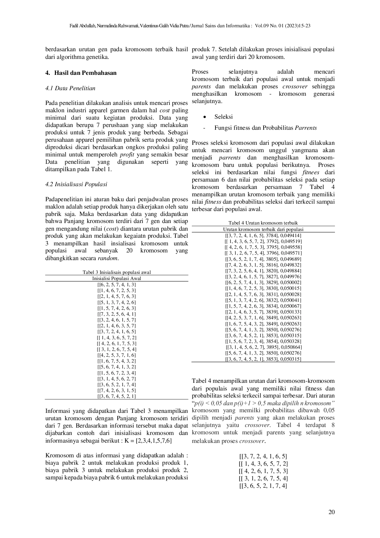 JURIS Penerapan Algorithma Genetika Pada Masalah Penugasan Maklon di Industri Garmen dan Apparel