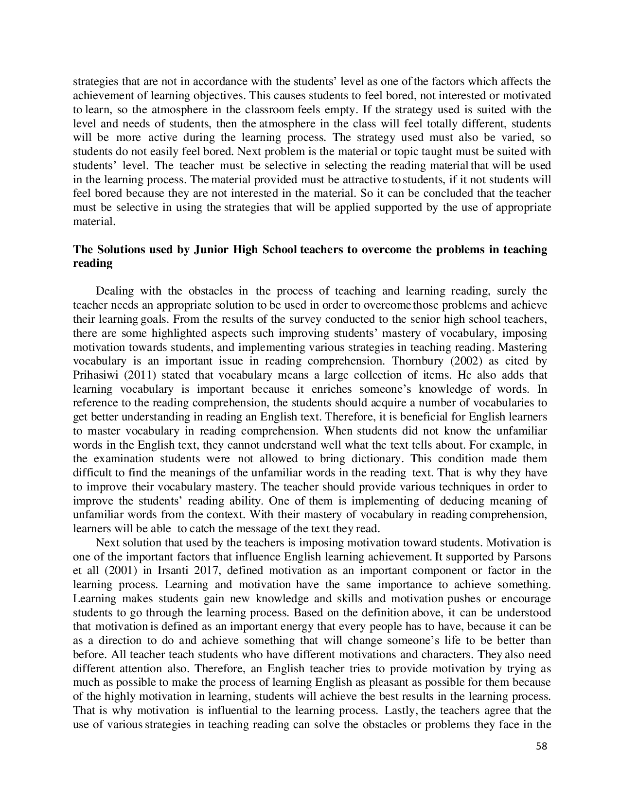 JURIS Teachers Strategies in Teaching Reading at Junior High Schools in Sirimau Sub District