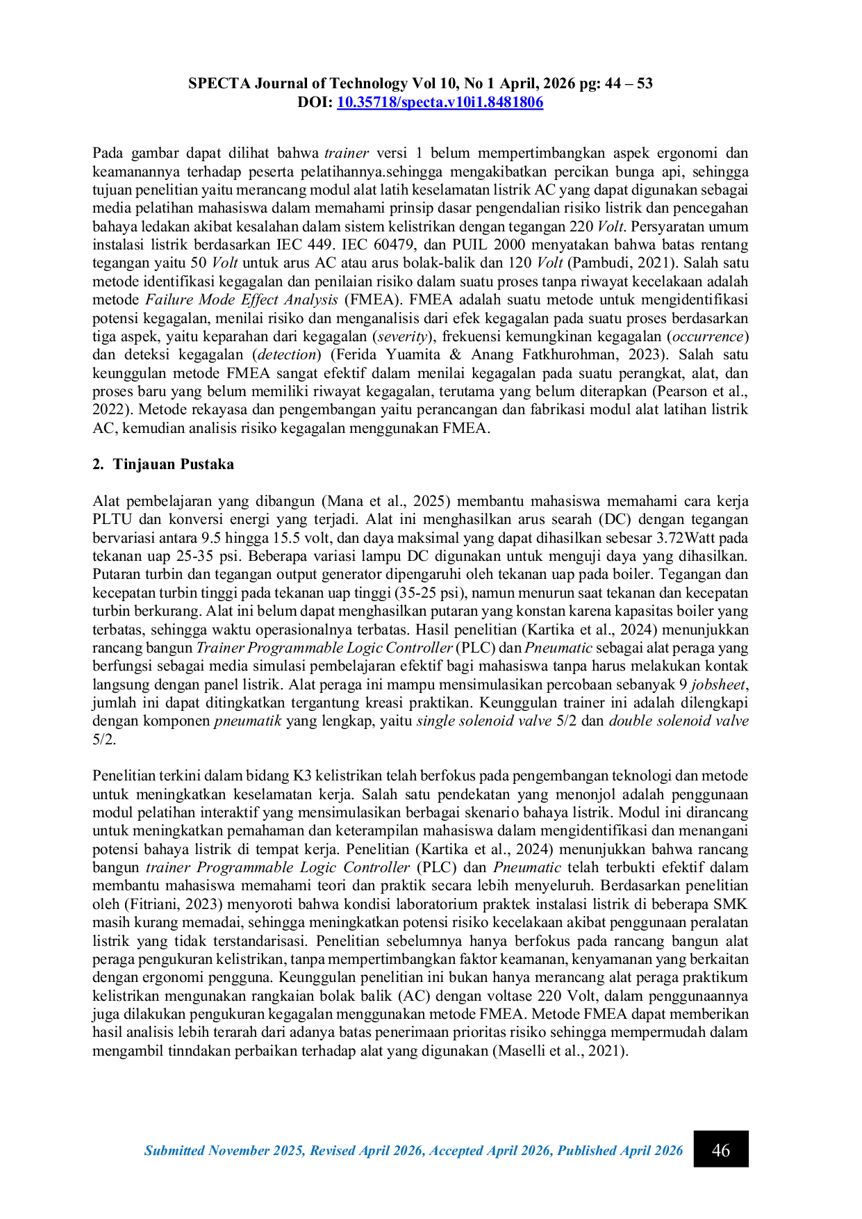 JURIS Design and Development of an AC DC Electrical Safety Training Module for Preventing Electrical Hazards and Explosions