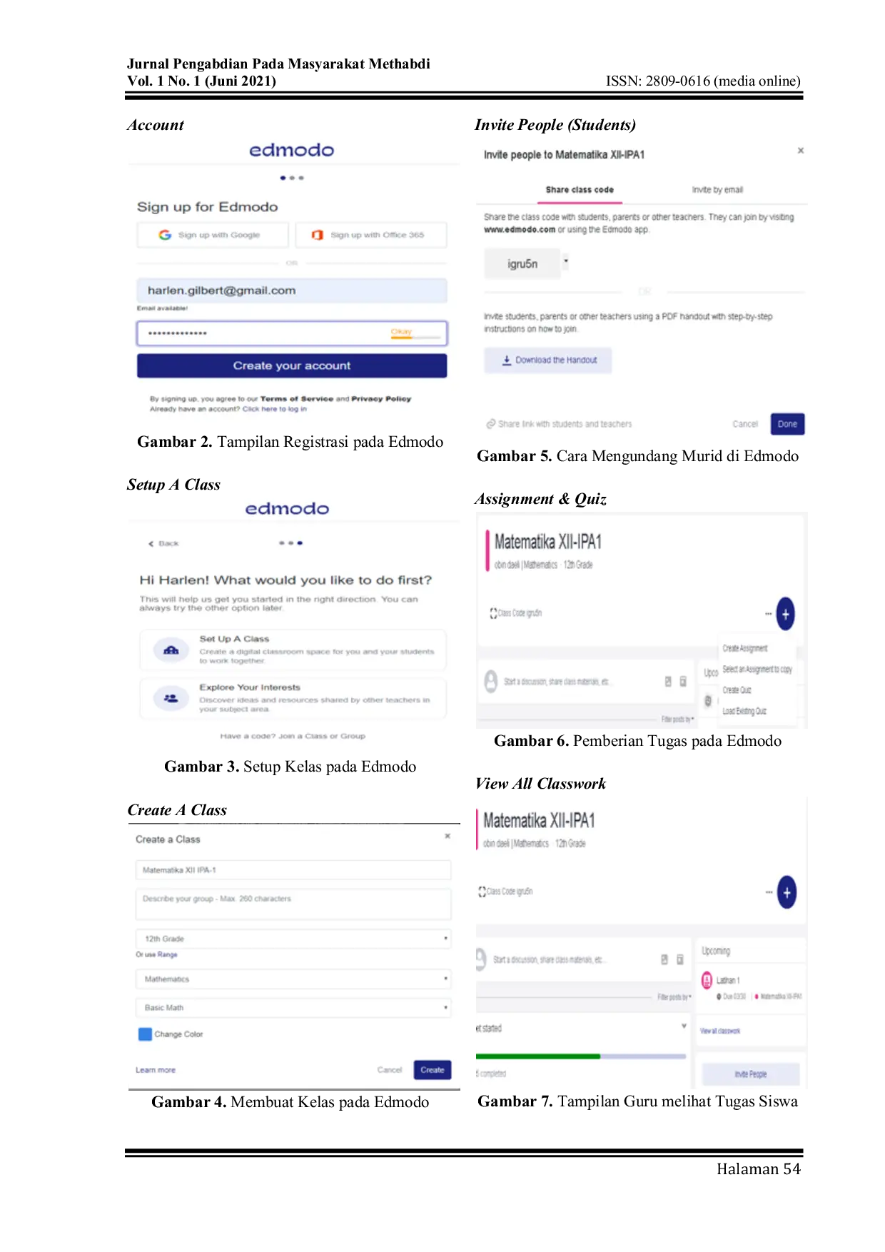 JURIS Pembuatan Media Pembelajaran Daring Pada Masa Pandemi Covid 19 Di Sma Masehi Gbkp Brastagi Kabupaten Karo