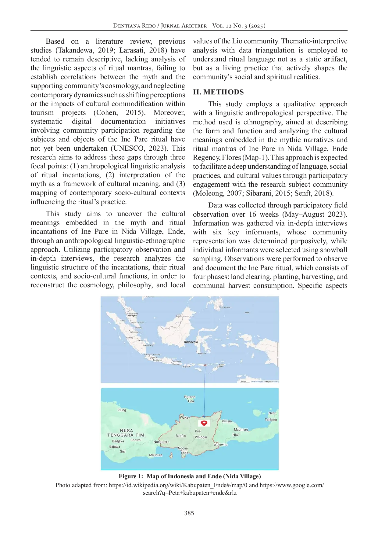 JURIS Myth and Ritual of Ine Pare An Anthropolinguistic Study of Ende Lio Ethnic Culture Flores