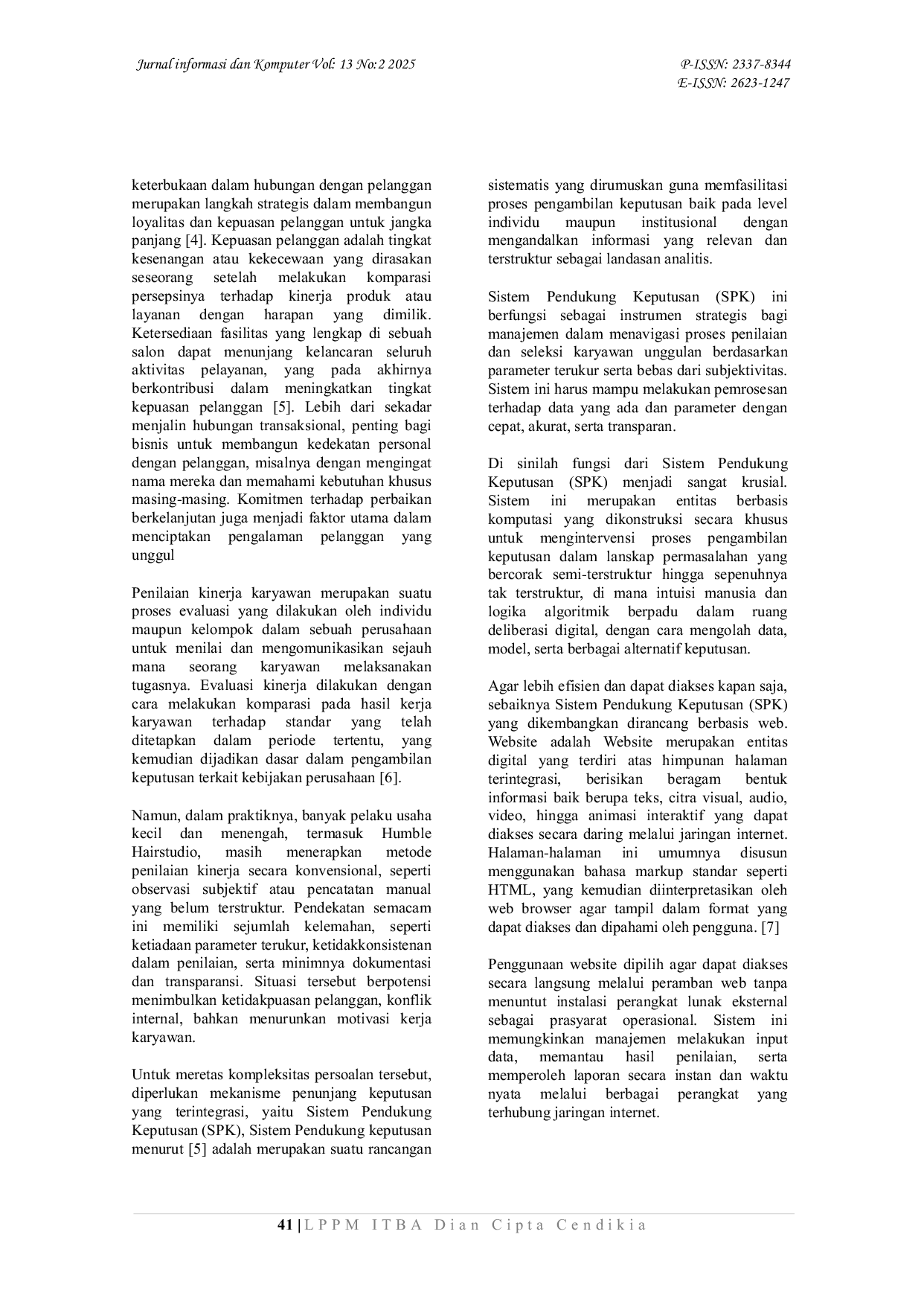 JURIS Perancangan Aplikasi Pemilihan Karyawan Terbaik dengan Algoritma Weighted Product