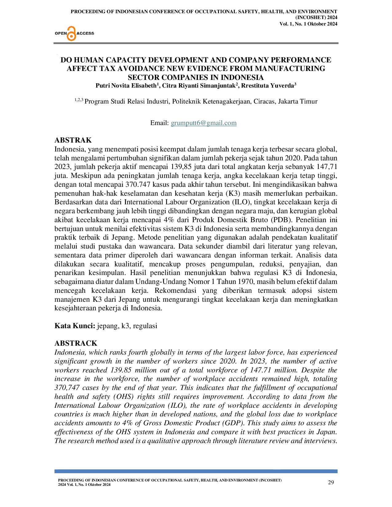 JURIS Do Human Capacity Development and Company Performance Affect Tax Avoidance New Evidence from Manufacturing Sector Companies in Indonesia