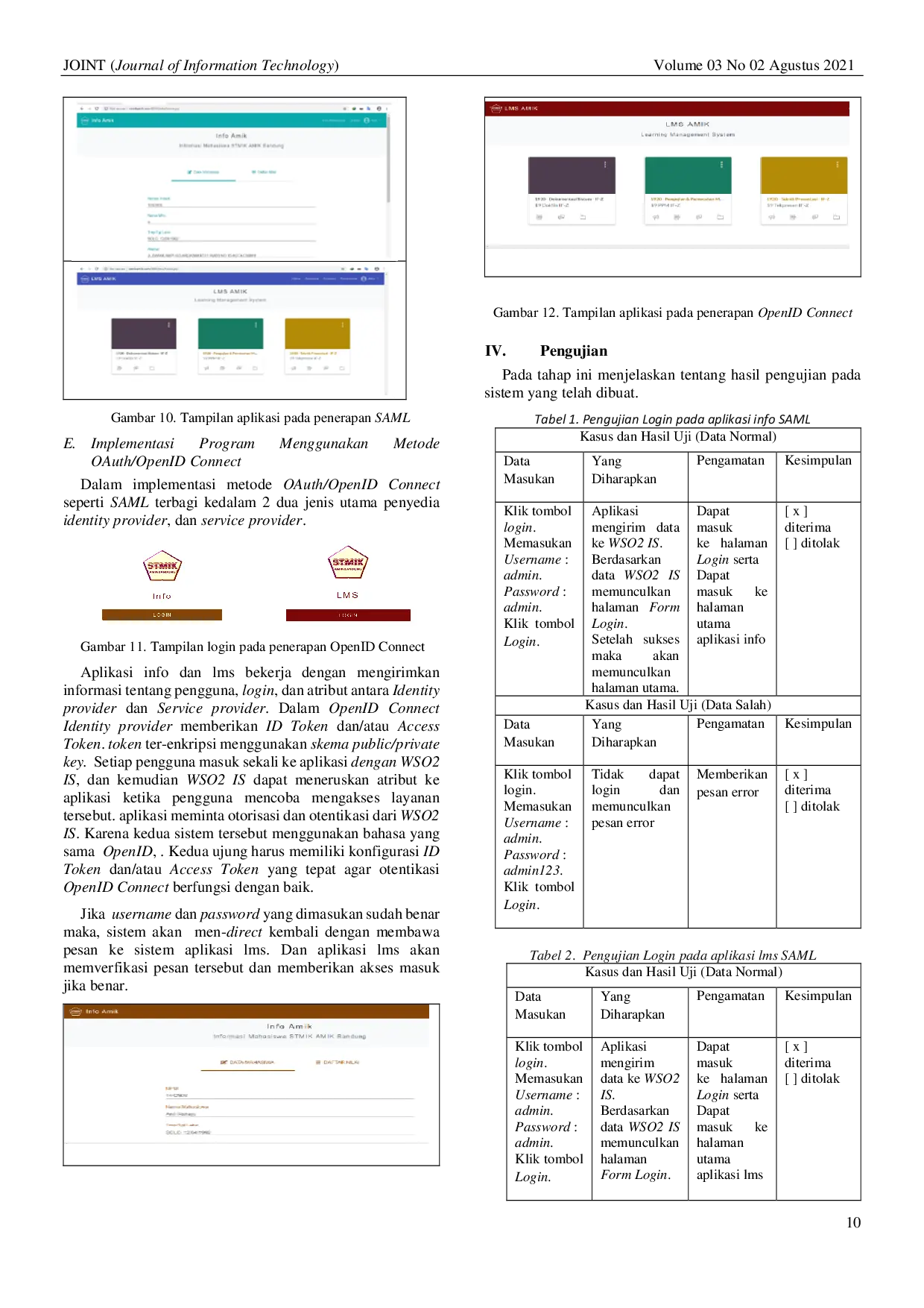 JURIS SKENARIO IMPLEMENTASI SISTEM INFORMASI IDENTITAS DIGITAL DENGAN MENGGUNAKAN WSO2 IS DI STMIK AMIKBANDUNG Studi Kasus STMIK AMIKBANDUNG