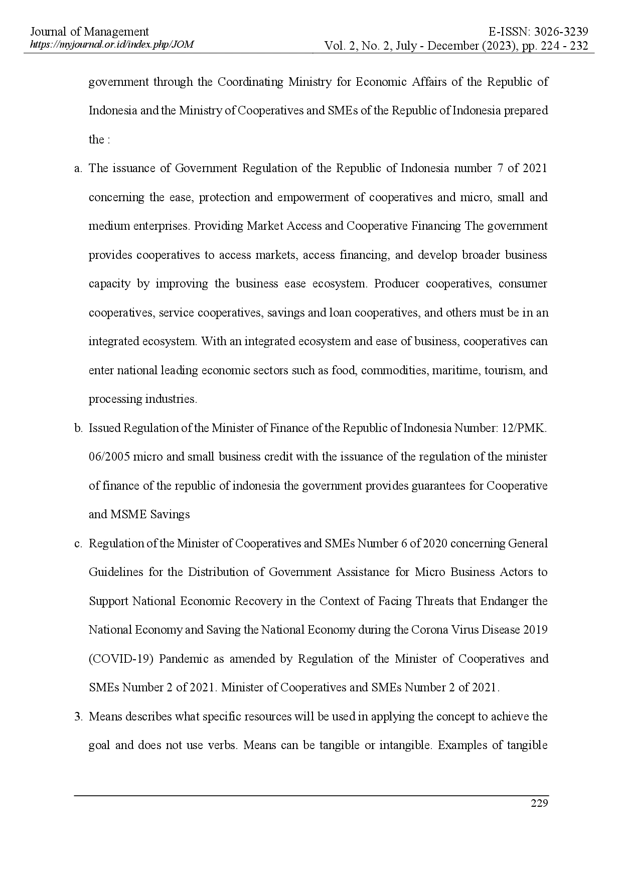 juris Government Strategies On Co Operatives During The Covid 19 Pandemic In Supporting Economic Resilience