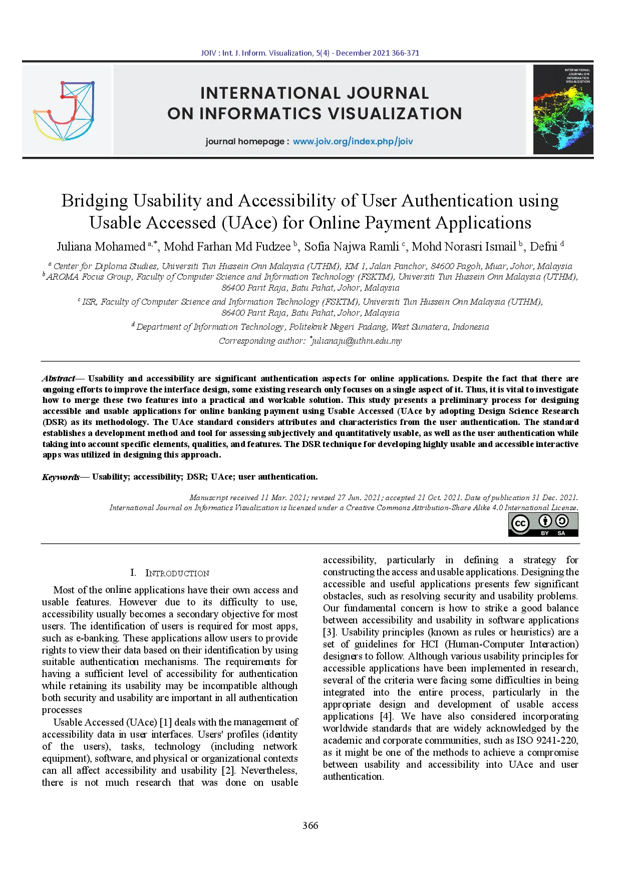 juris Bridging Usability and Accessibility of User Authentication using Usable Accessed UAce for Online Payment Applications
