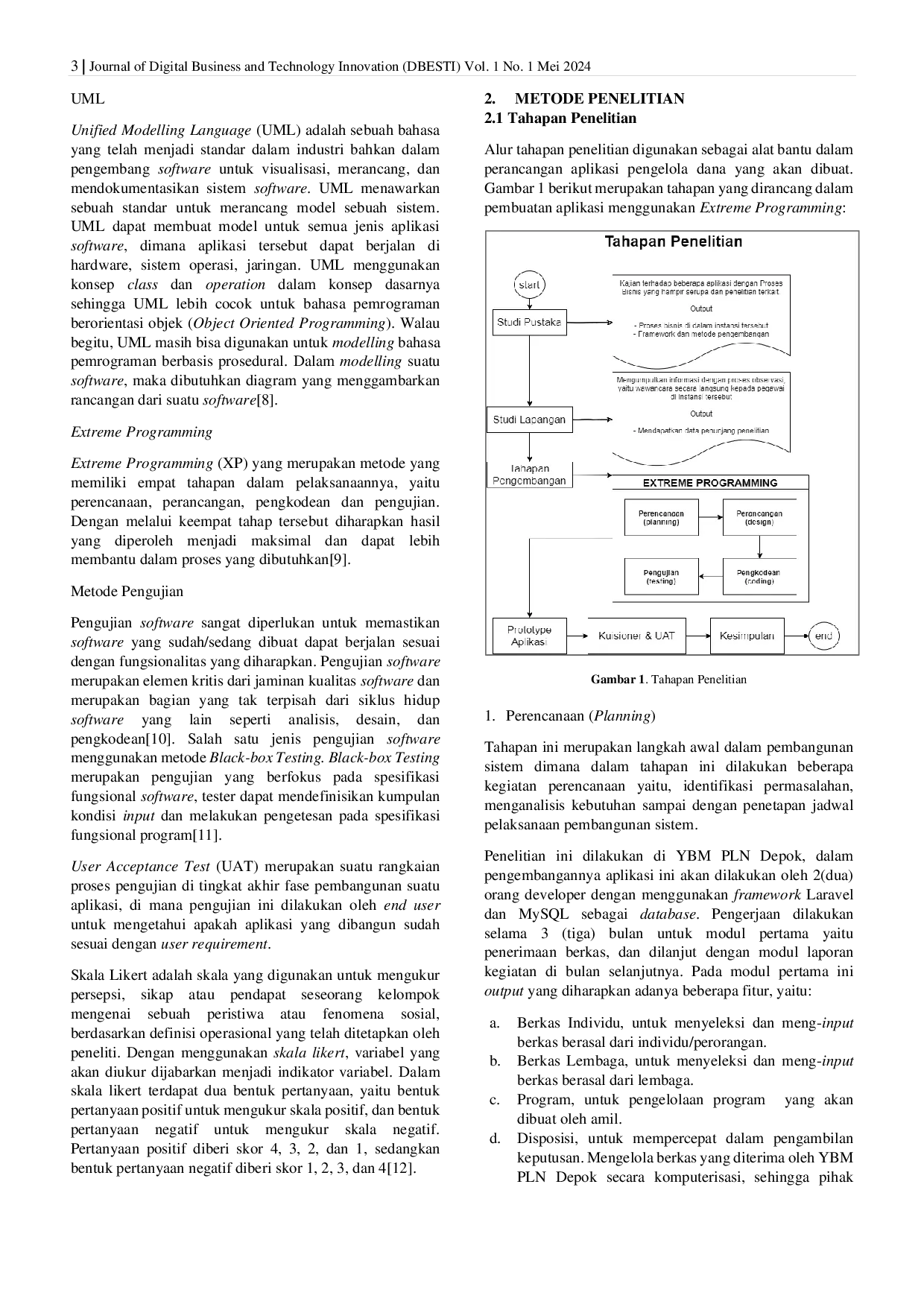JURIS Analisis dan Perancangan Sistem Informasi Penyaluran Dana Zakat berbasis Web menggunakan Framework Laravel Studi Kasus di Yayasan Baitul Maal PLN Depok