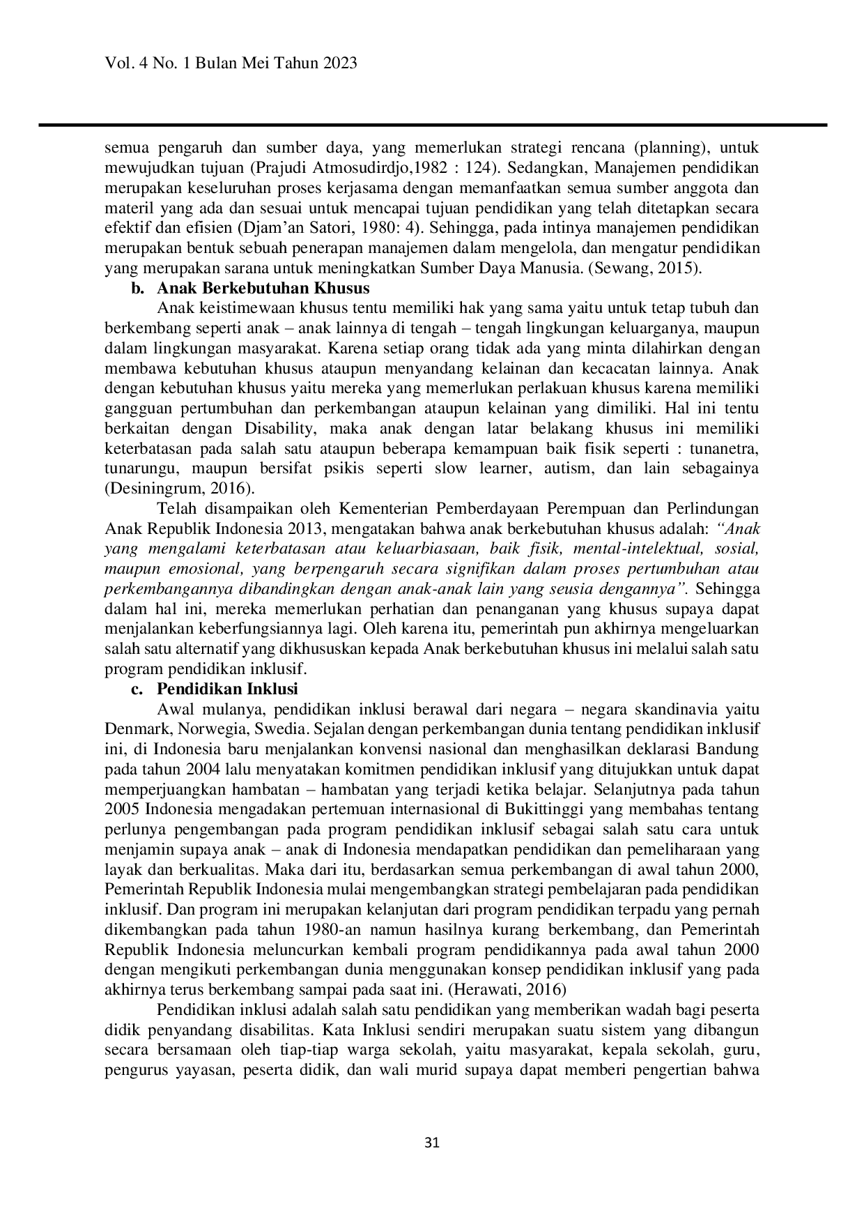 JURIS Manajemen Program Pendidikan Inklusi Di Sekolah Menengah Kejuruan Umum