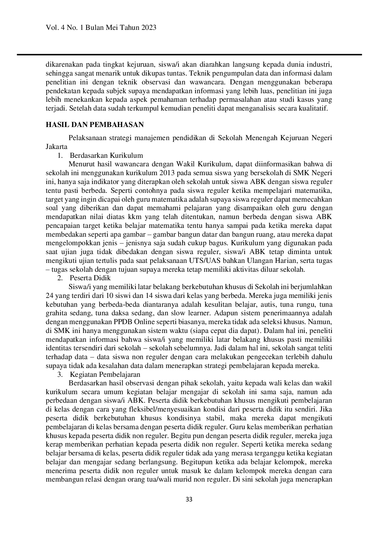 JURIS Manajemen Program Pendidikan Inklusi Di Sekolah Menengah Kejuruan Umum