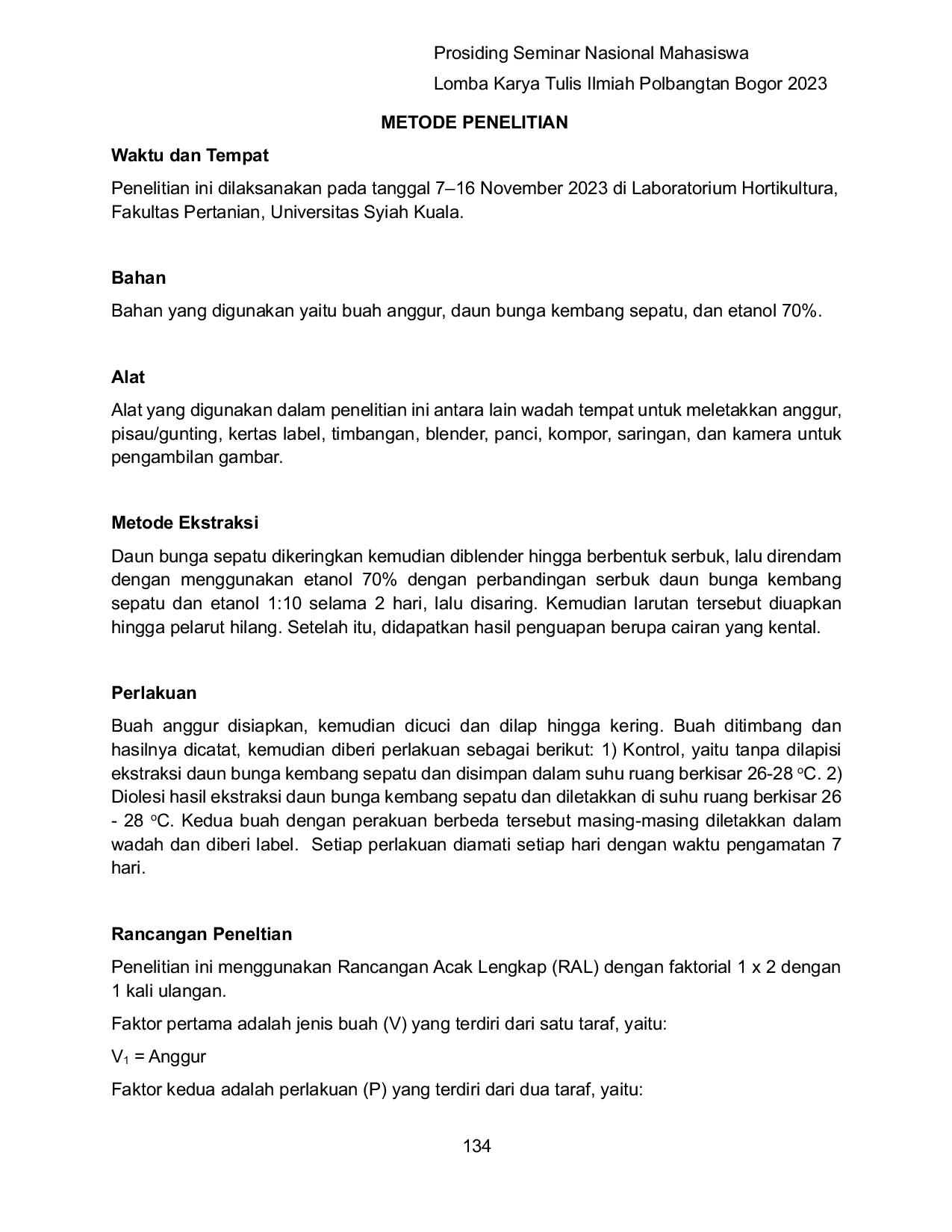 JURIS EFEKTIVITAS PEMBERIAN EKSTRAK DAUN KEMBANG SEPATU hibiscus rosa sinensis L TERHADAP MASA SIMPAN ANGGUR Vitis vinifera L PADA SUHU RUANG