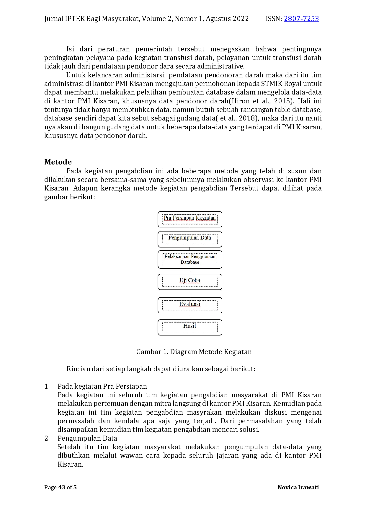 juris Database Development in Managing File Blood Donation in PMI Kisaran