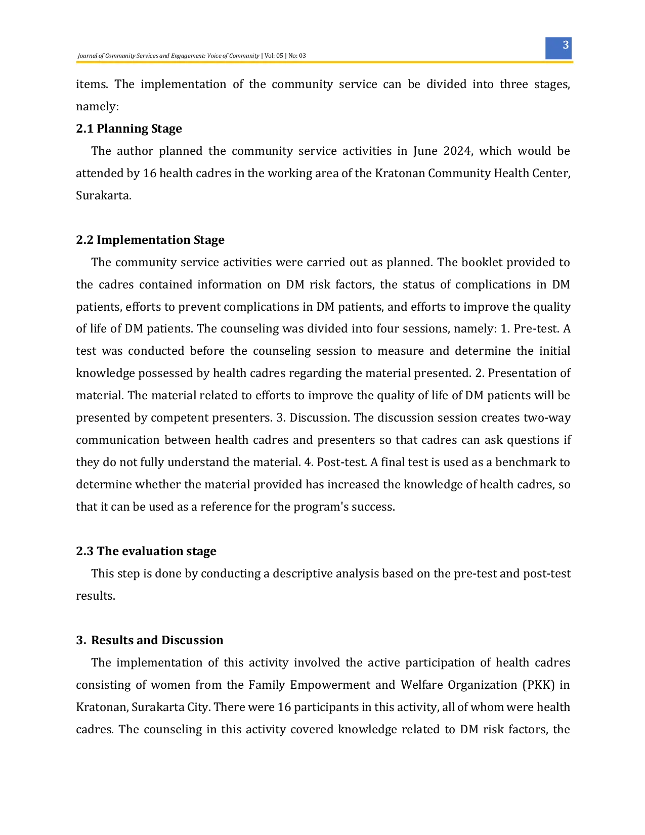 JURIS Booklet Efforts to Improve Health Cadres Knowledge about the Quality of Life of People with Diabetes Mellitus through Booklets