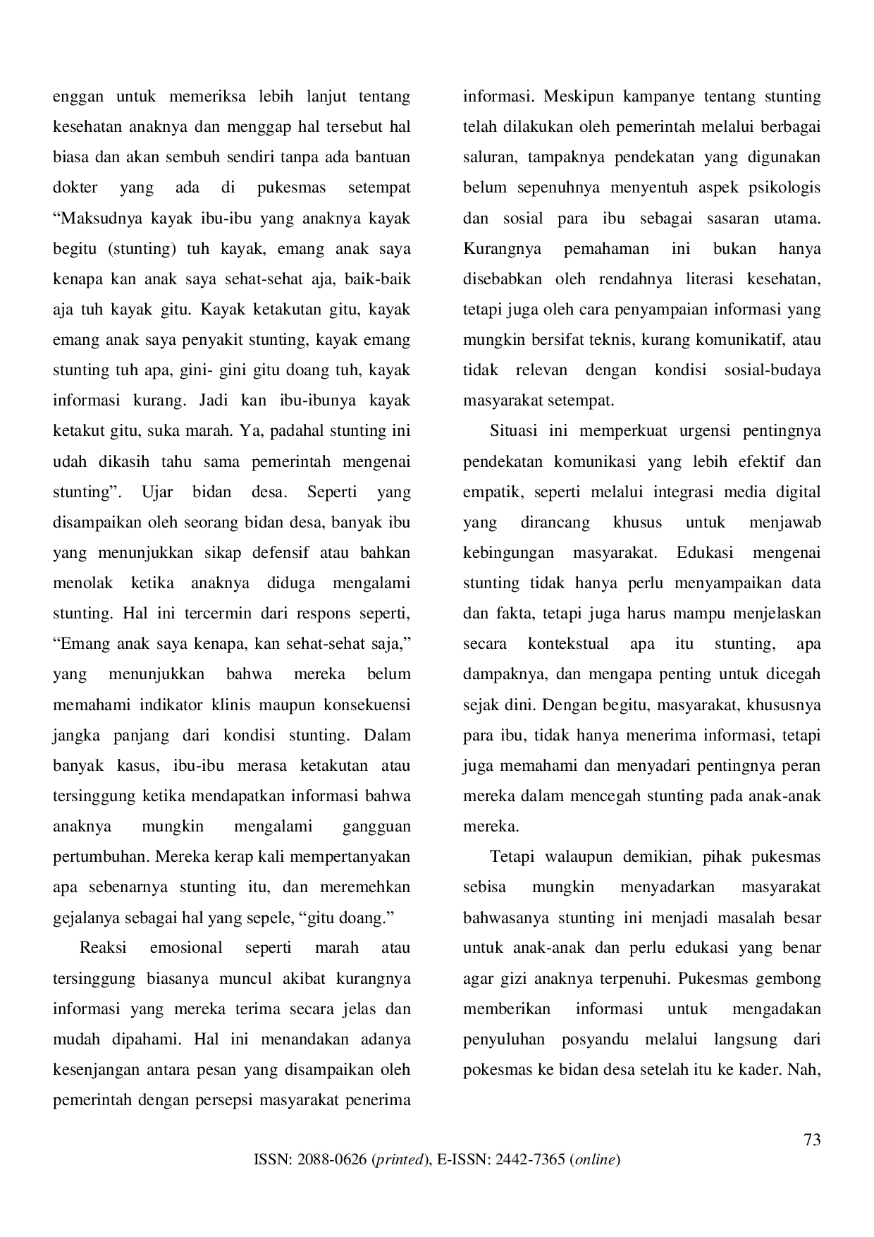 JURIS Peran Cyber Public Relation Dalam Penyuluhan Tentang Stunting Di Puskesmas Gembong Tangerang