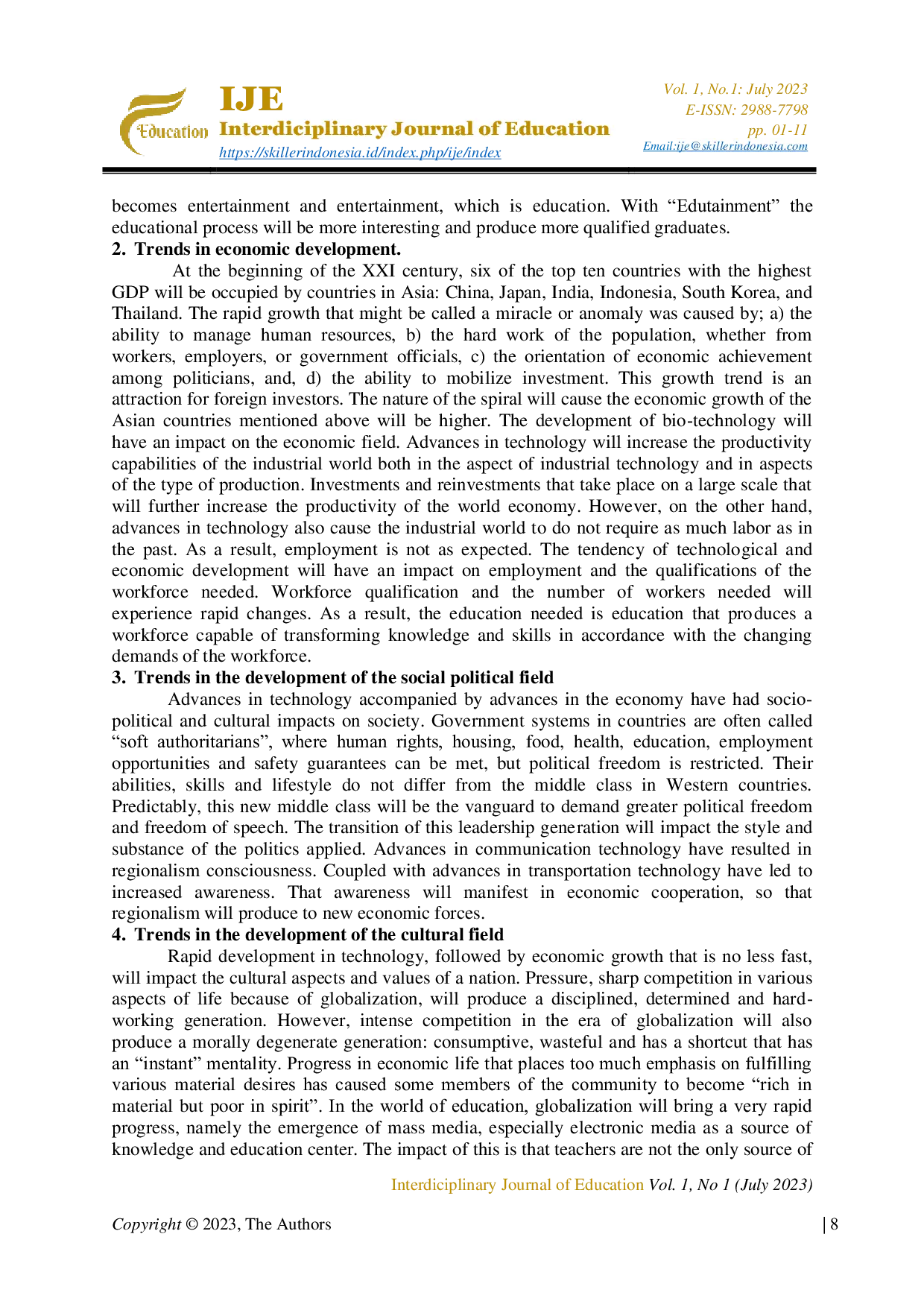 JURIS Economics Teacher Quality Challenges and Alternative Development