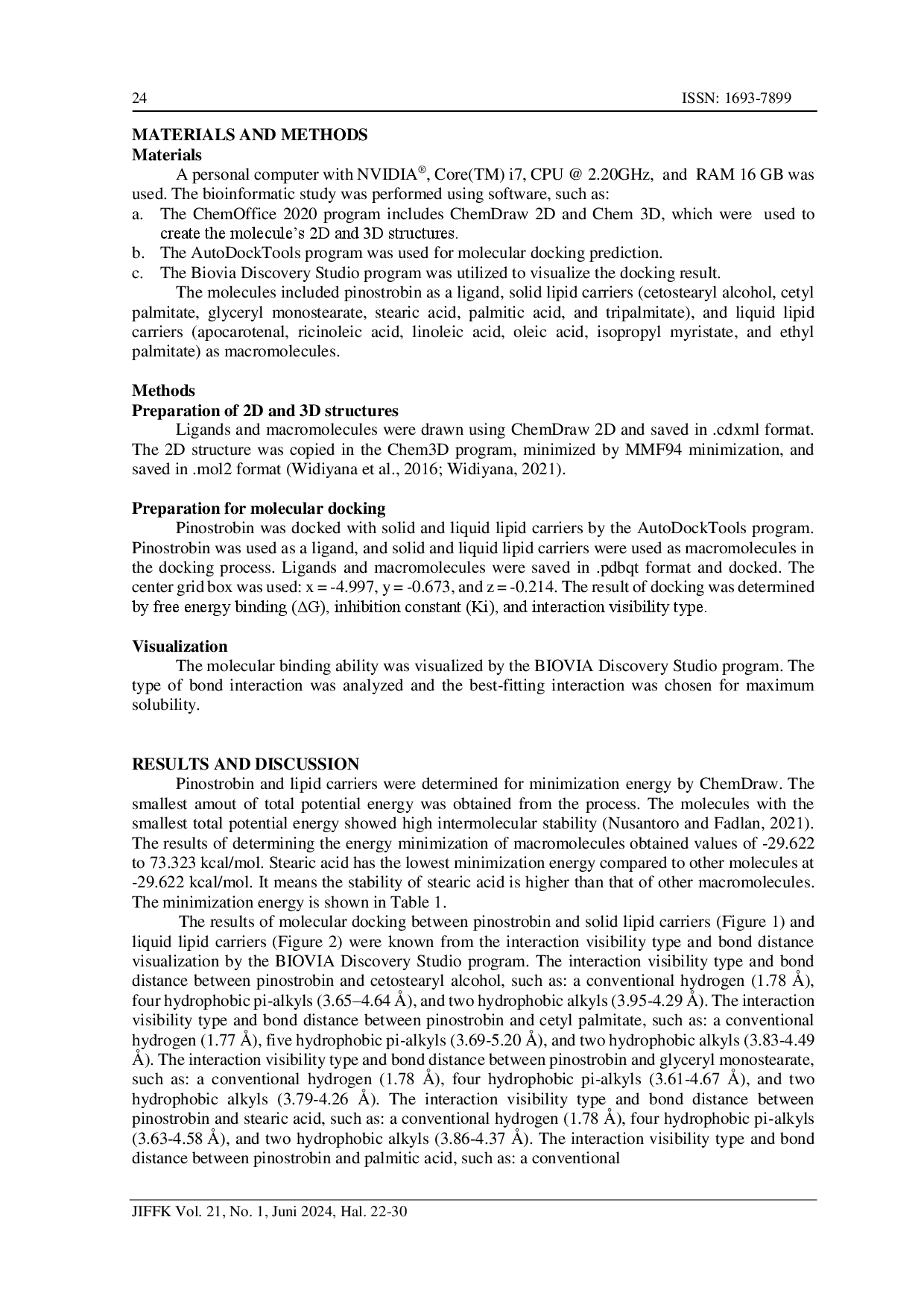 juris Computation Design Nanostructured Lipid Carrier Formula Of Pinostrobin