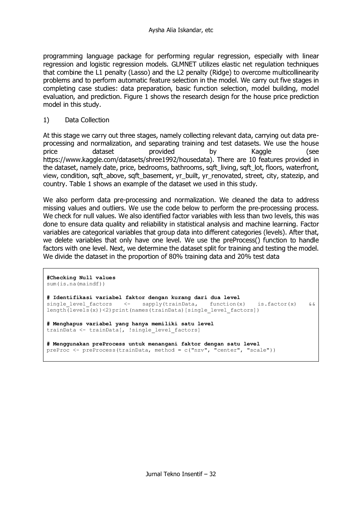 JURIS Prediction of House Price using the Multivariate Adaptive Regression Spline Method