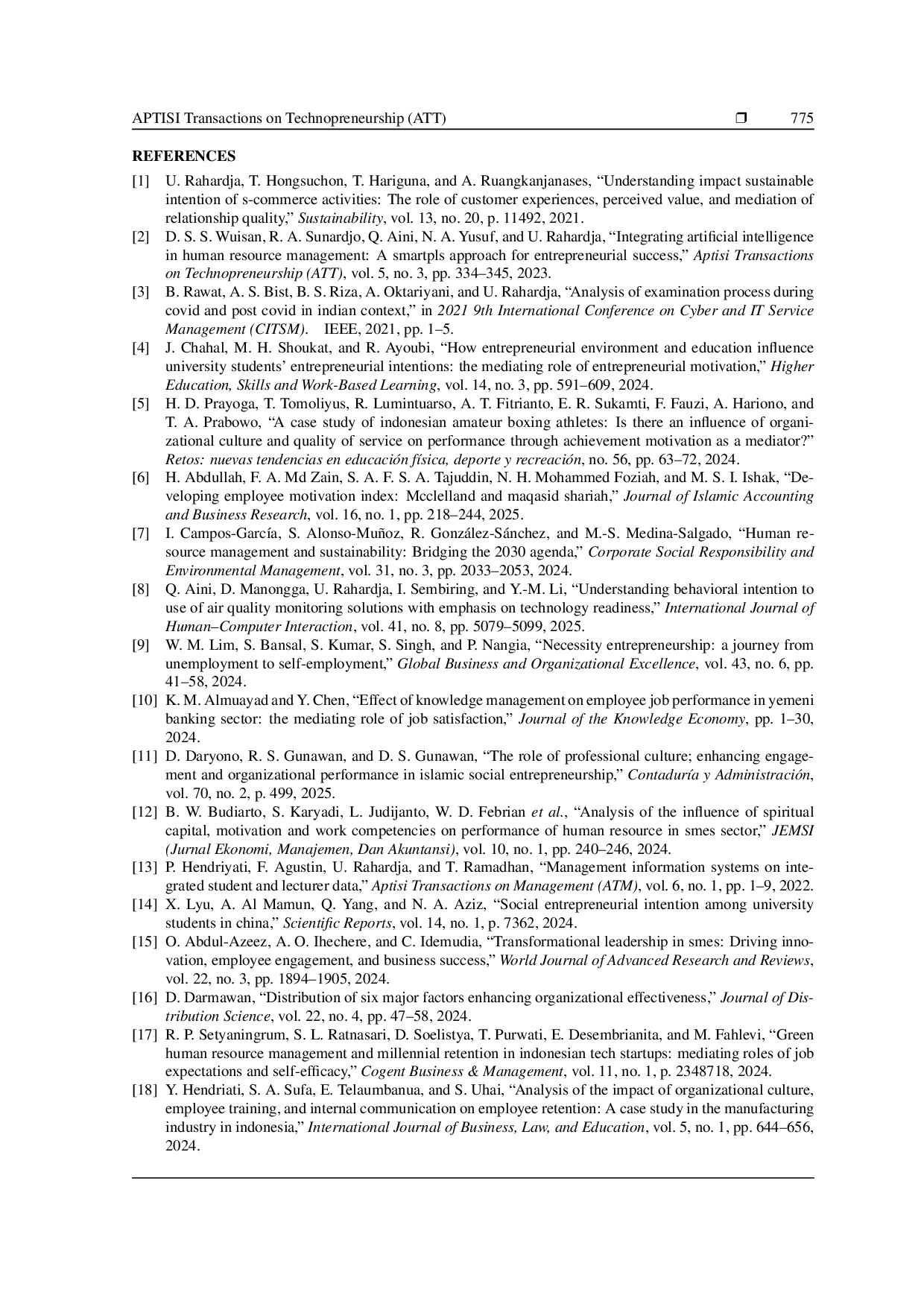 JURIS The Role of Career Path and Achievement Motivation in Organizational Sustainability from an Entrepreneurship Perspective