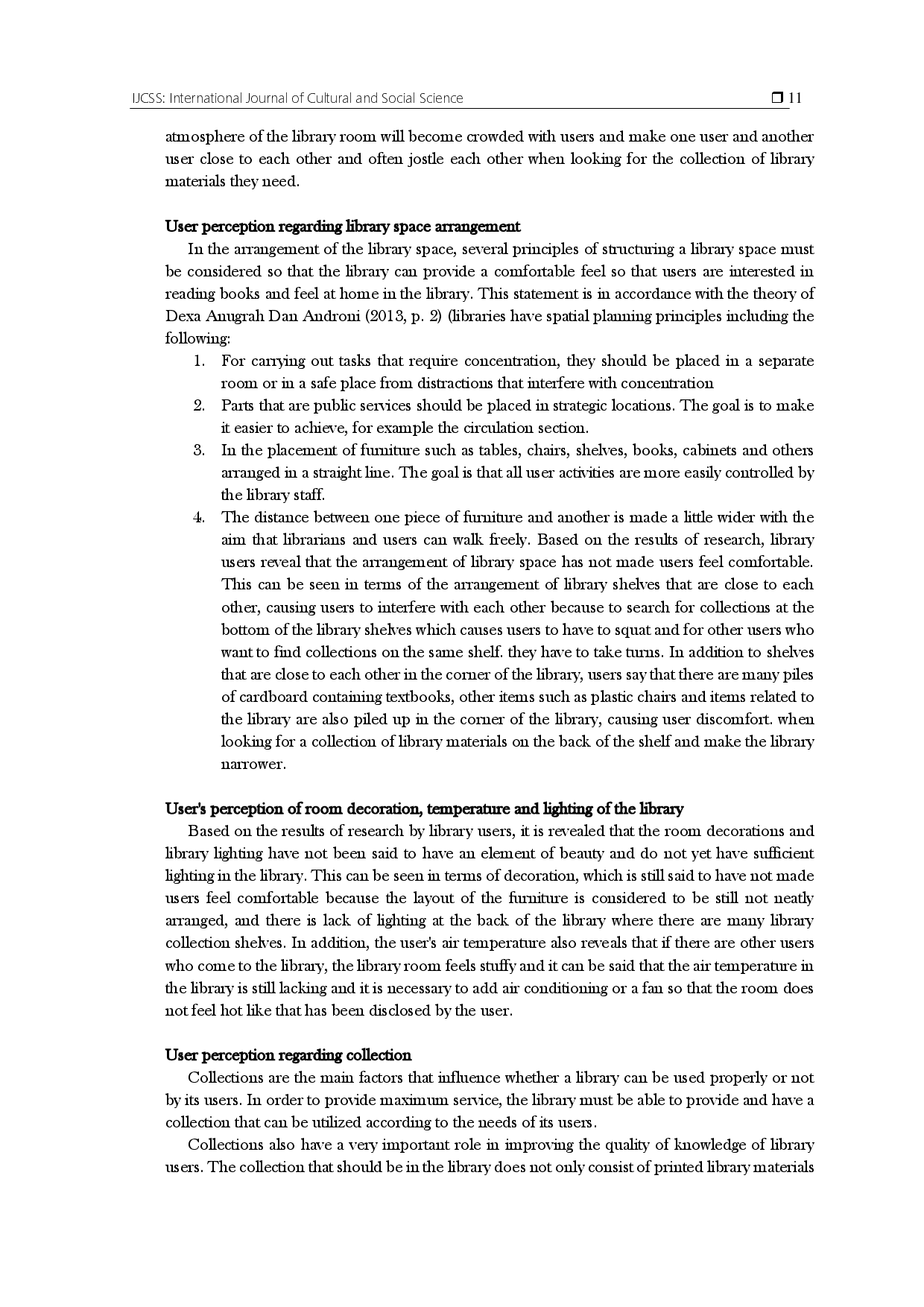 juris User Perceptions of The Madrasah Aliyah Negeri MAN 1 Medan Library Related to Library Facilities and Infrastructure