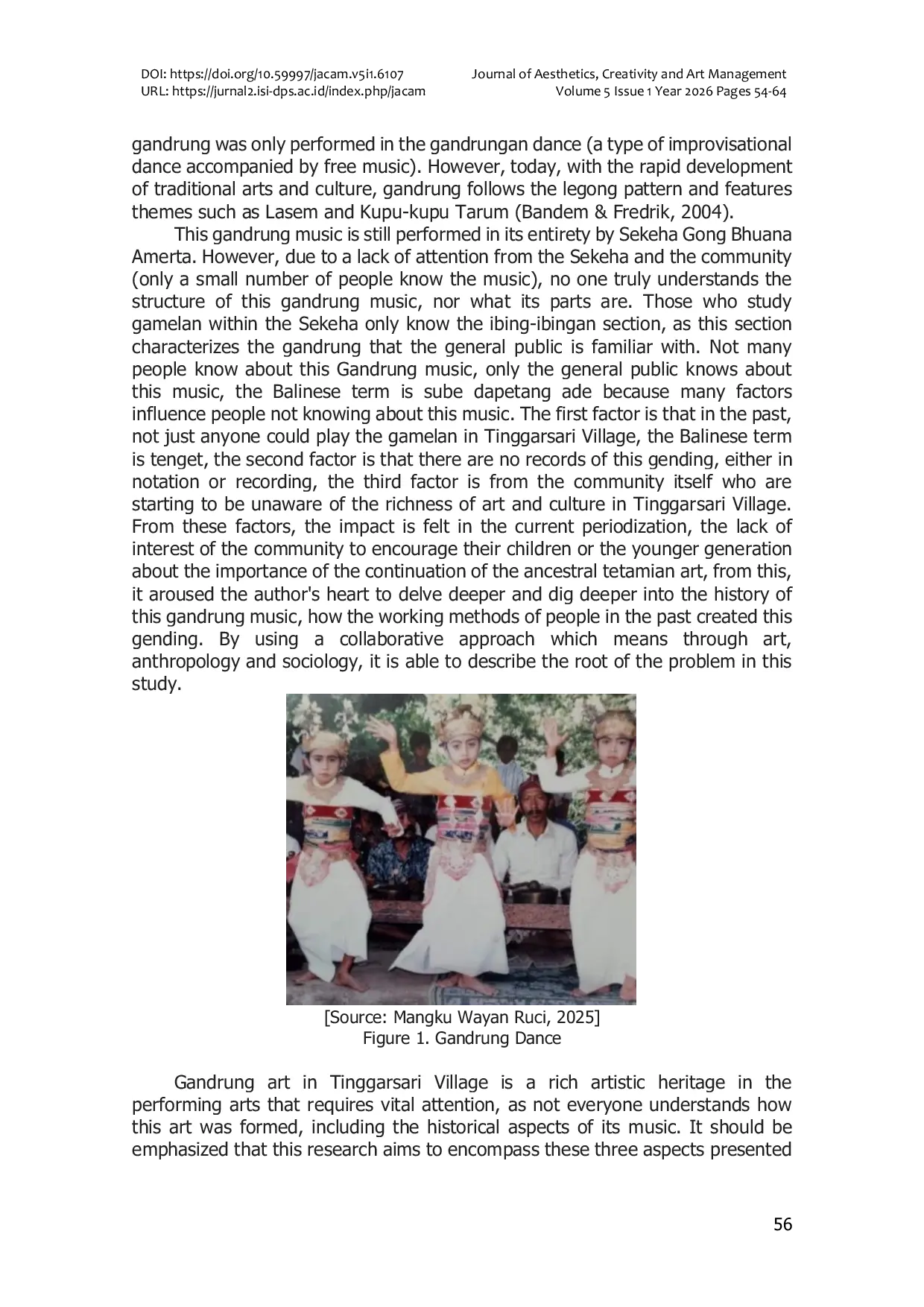 JURIS A Historical Study of Gandrung Art in Tinggarsari Village Buleleng Bali