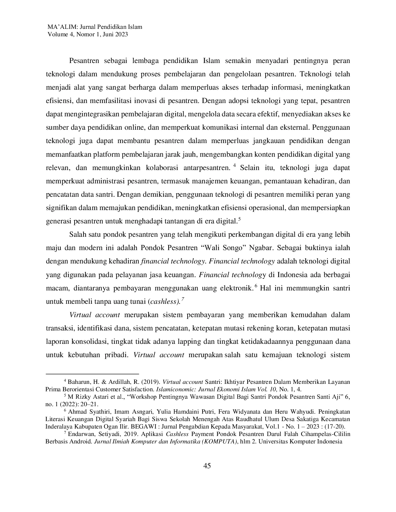 JURIS Digitalisasi Pendidikan Pesantren melalui Sistem Pembayaran Cashless Menggunakan Ngabar Smart Payment di Pondok Pesantren Wali Songo Ngabar