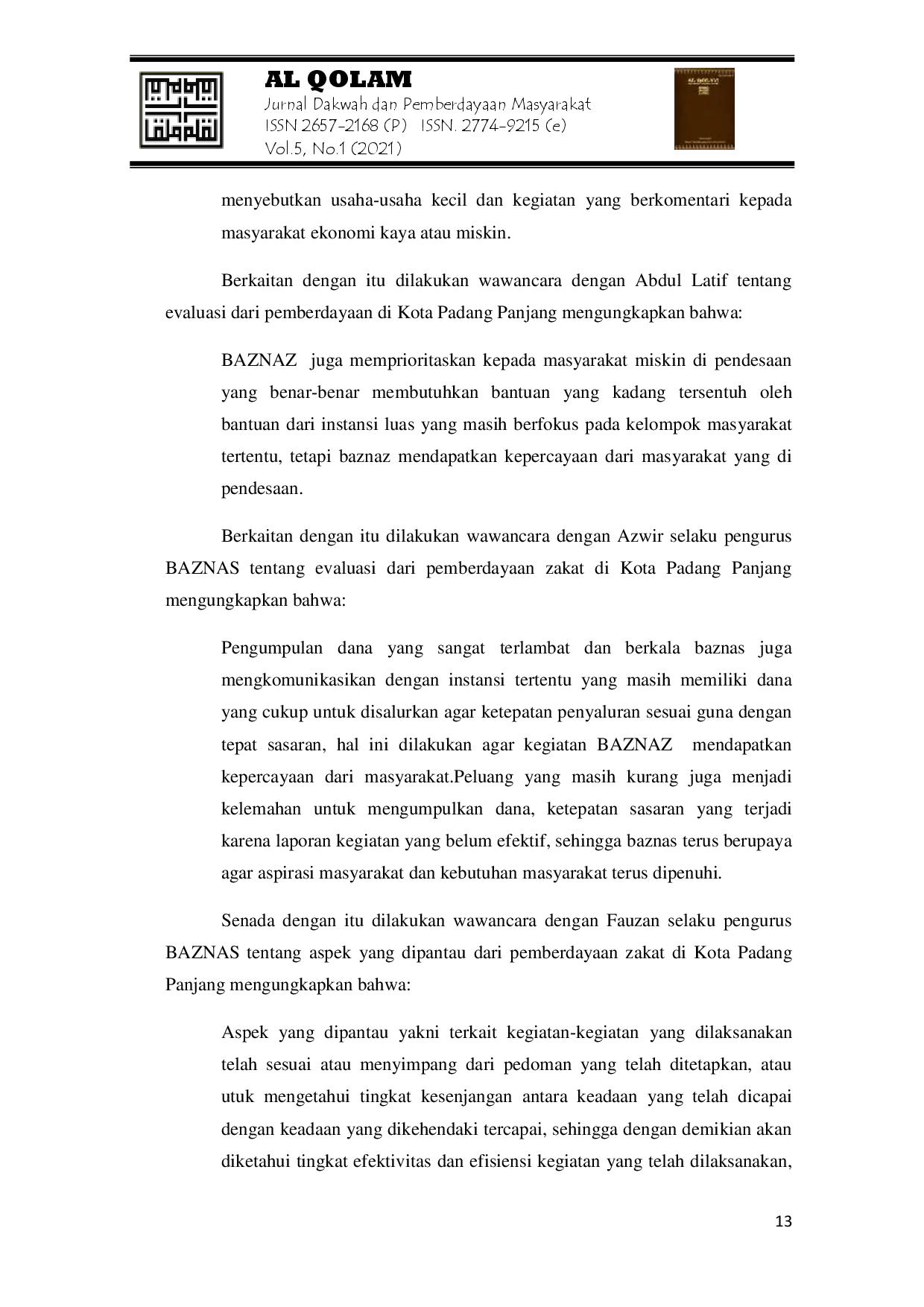 juris Strategi Baznas dalam Pemberdayaan Zakat Produktif Bagi UKM di Kota Padang Panjang Studi Perubahan Mustahiq Menjadi Muzakki